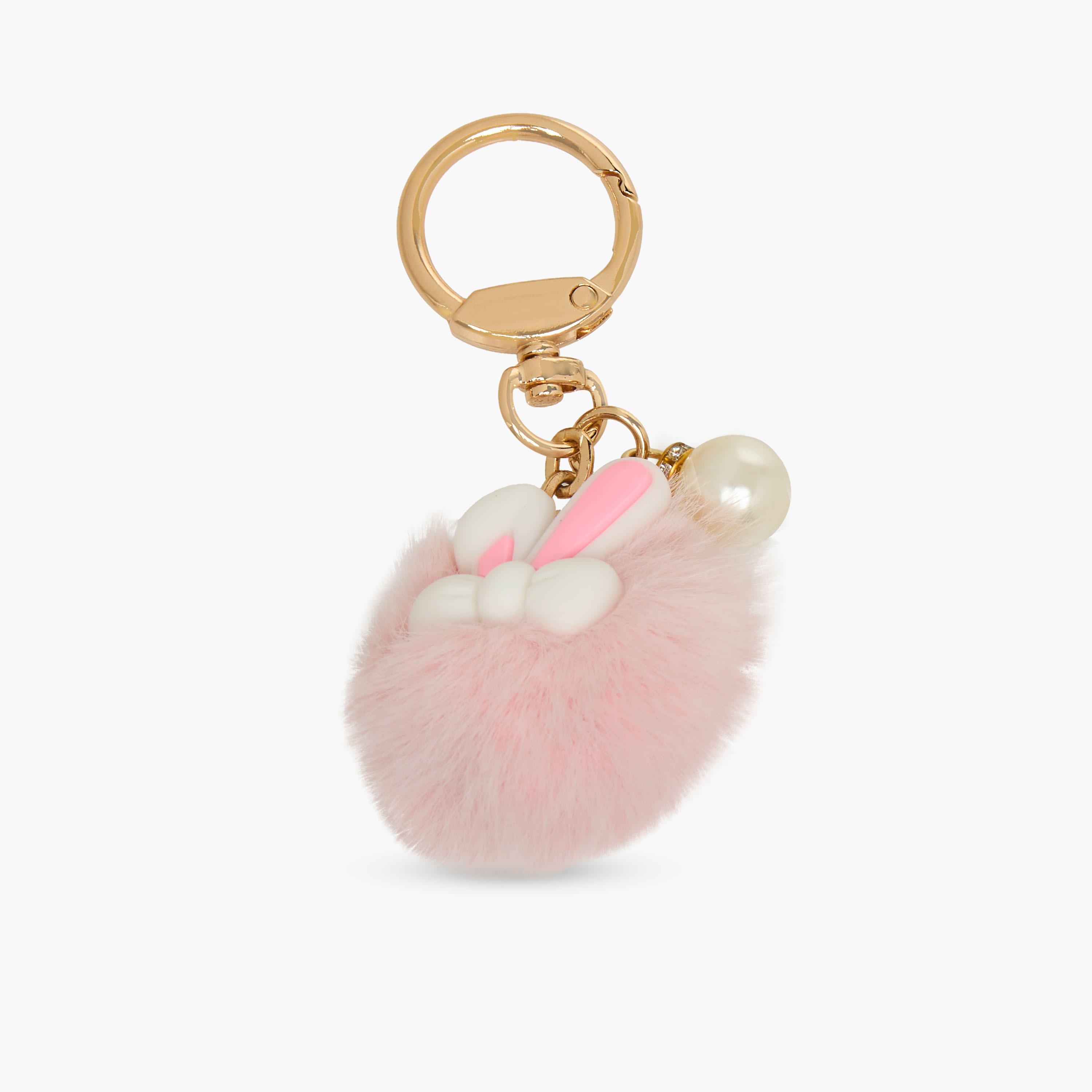 Girls Keyring with Bunny Pom-Pom Charm-girls-accessories-keyringsandbagcharms-image-2