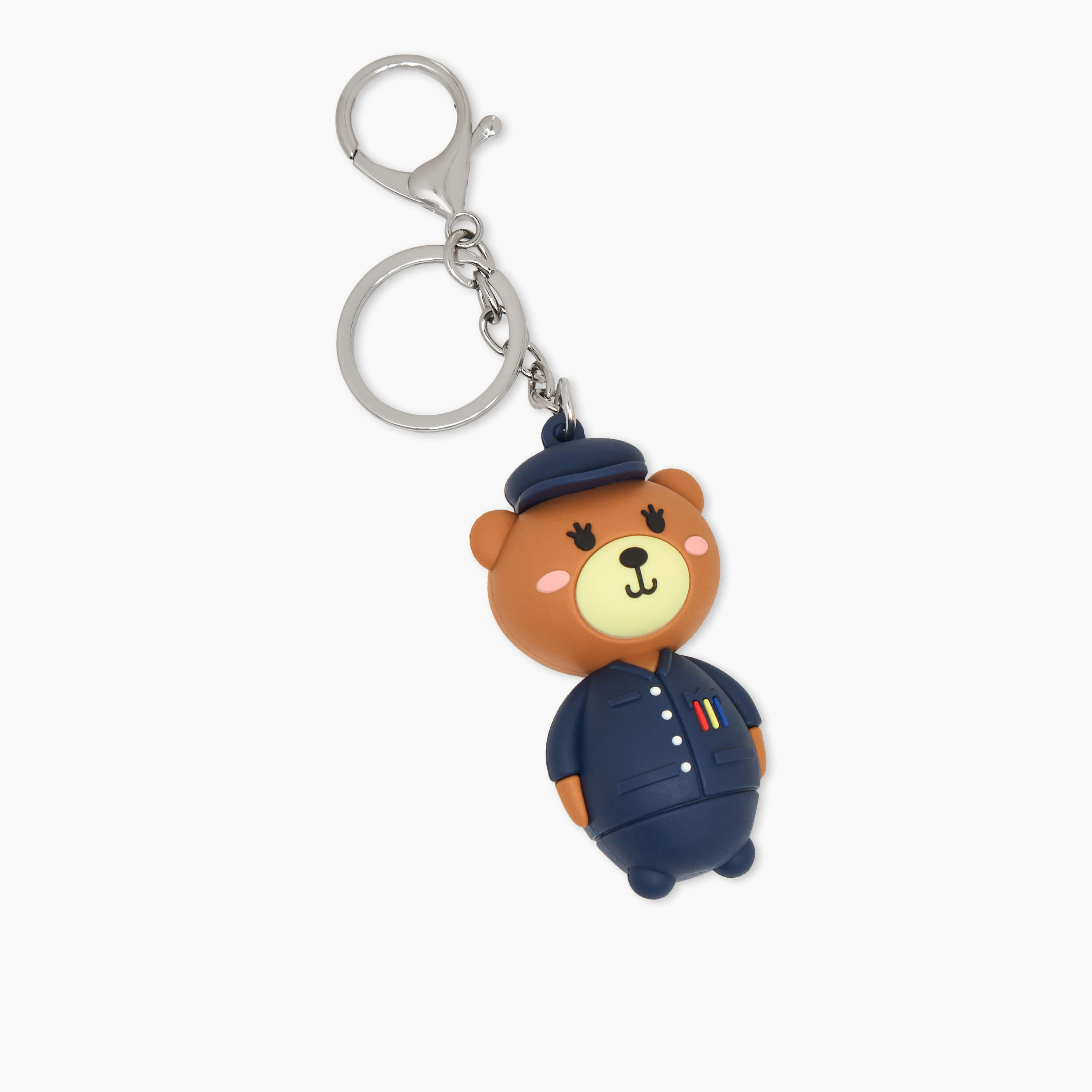Girls Key Ring with Bear Charm-girls-accessories-keyringsandbagcharms-image-2