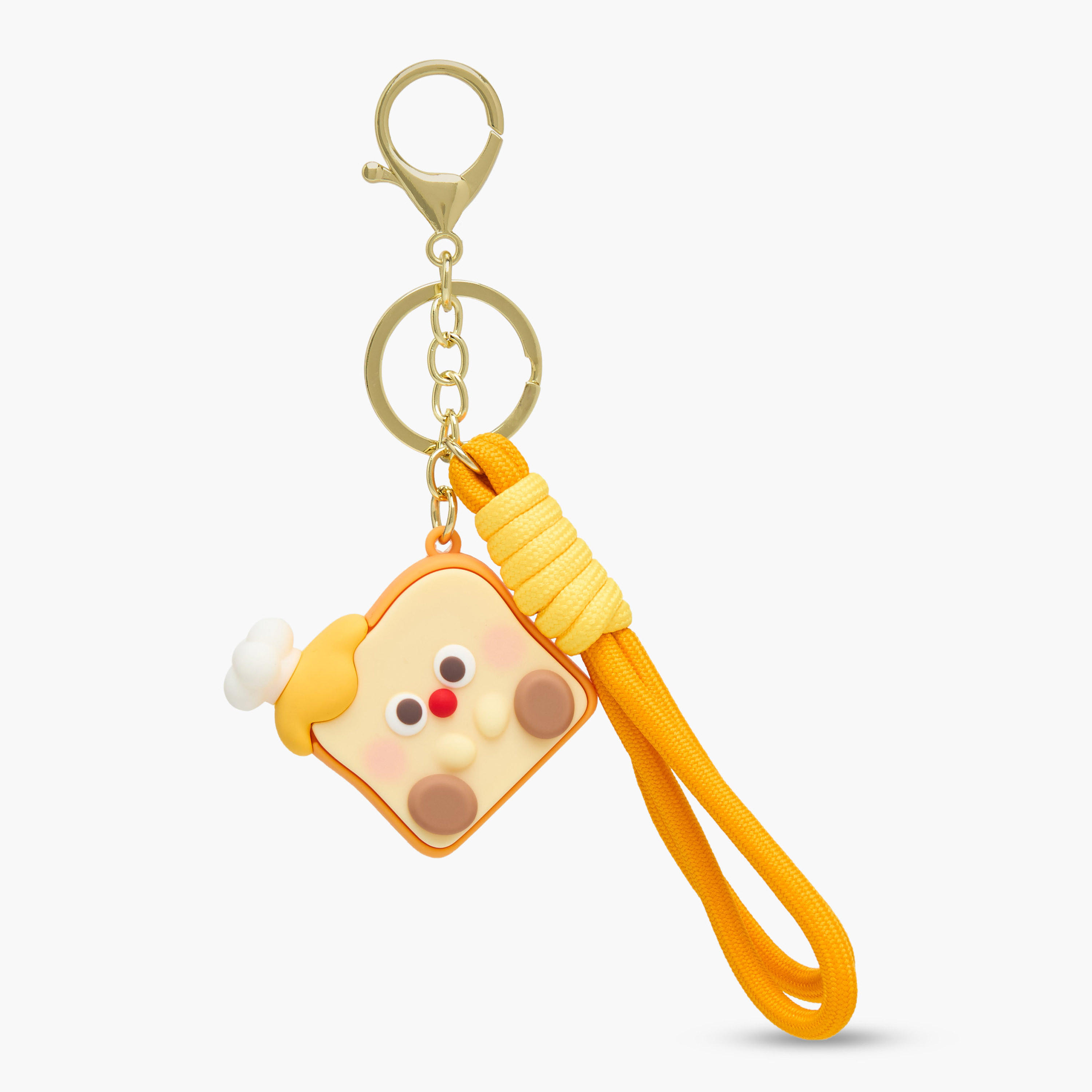 Girls Key Ring with Bread Charm-girls-accessories-keyringsandbagcharms-image-1