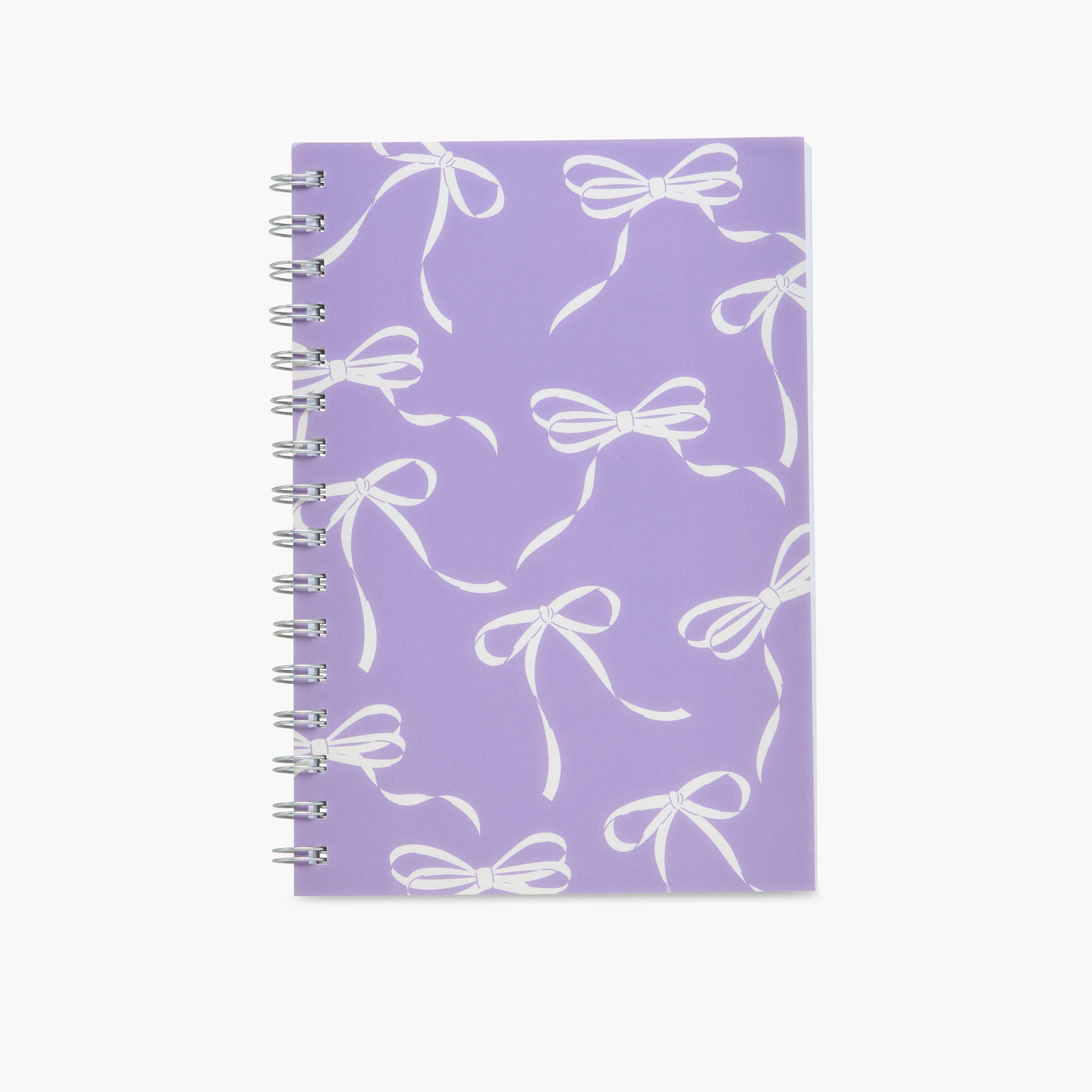 Bow Print A5 Spiral Notebook with Soft Cover-school-stationery-notebooks-image-1