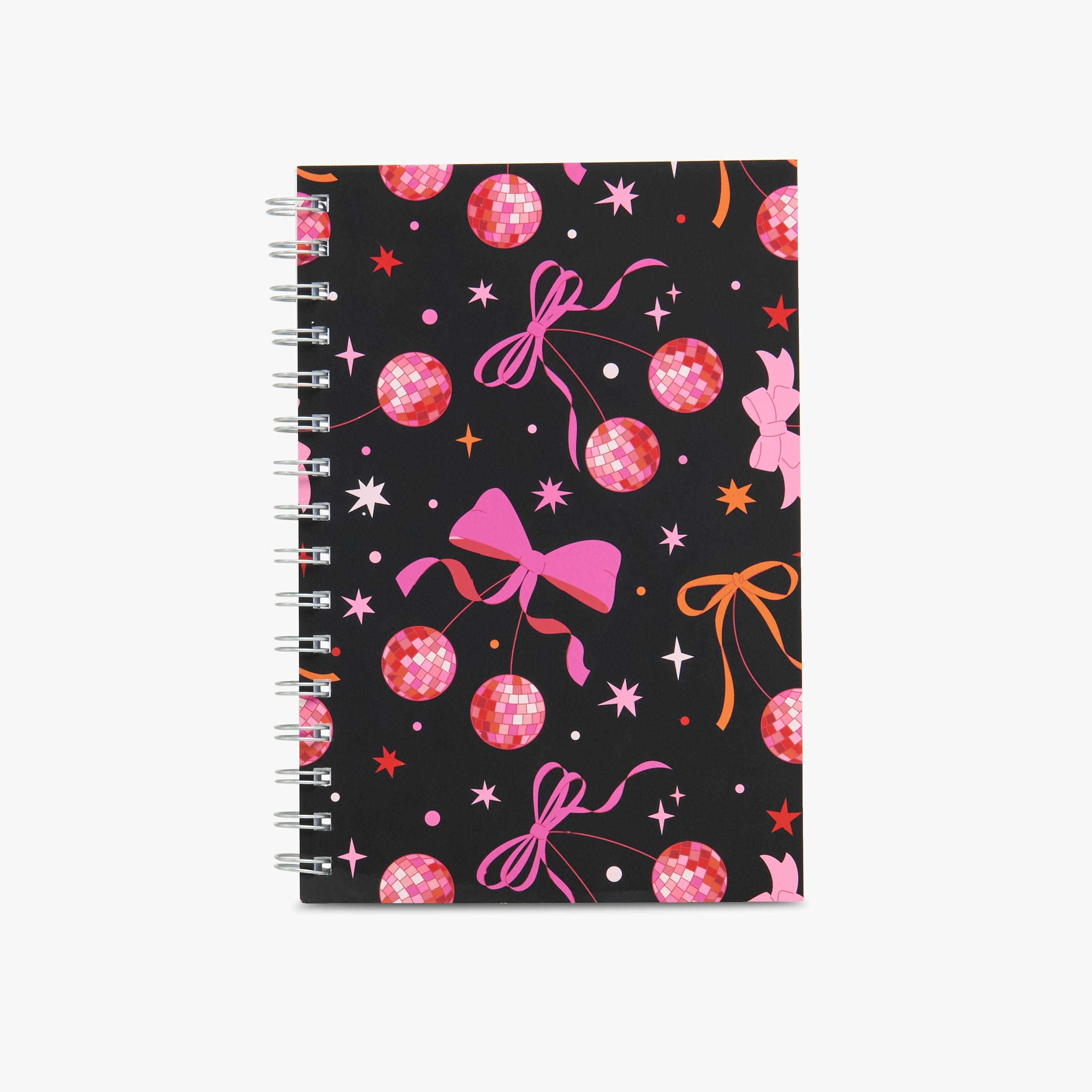 Bow Print A5 Spiral Notebook with Soft Cover-school-stationery-notebooks-image-1