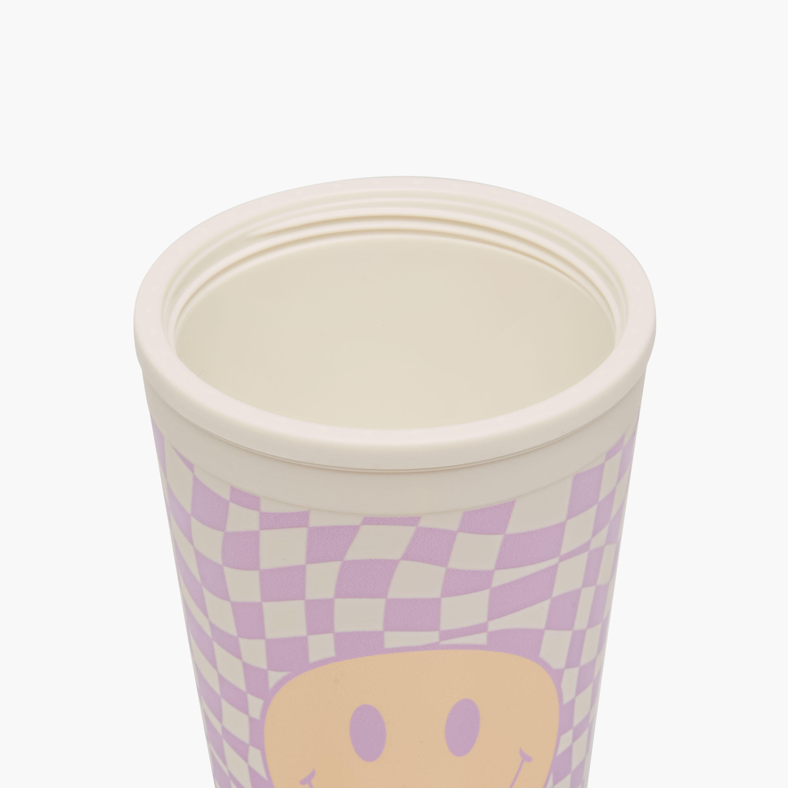 Smiley Print Double Wall Tumbler with Straw - 450 ml-school-waterbottles-image-5