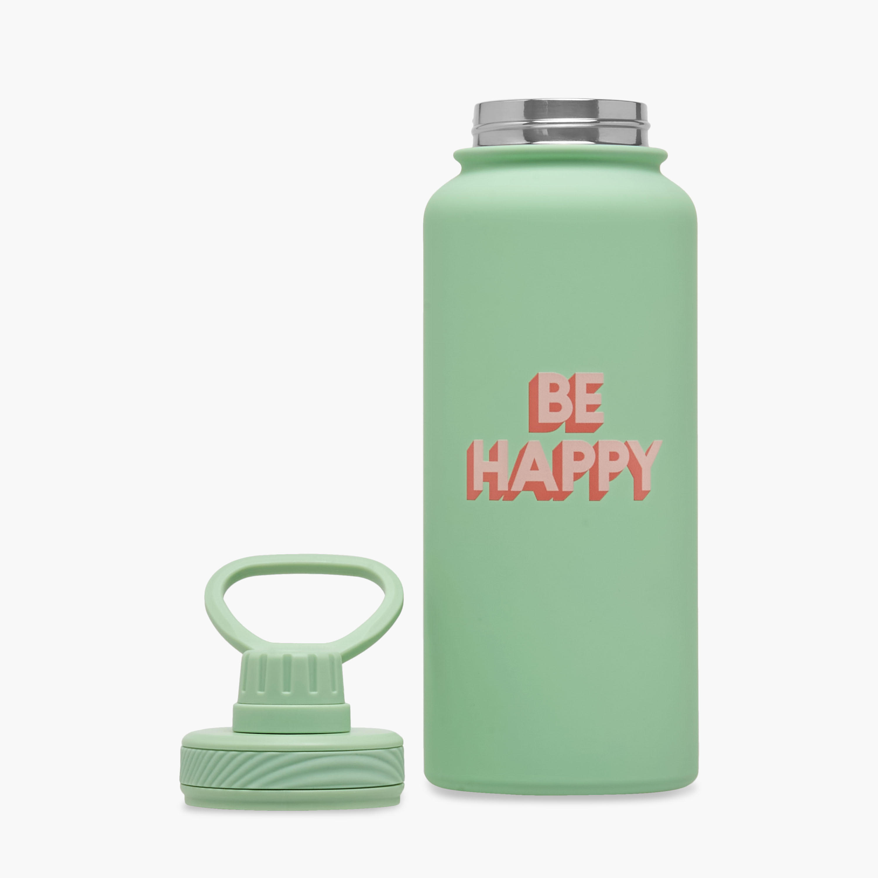 Be Happy Print Double Wall Water Bottle - 1 L-school-waterbottles-image-2