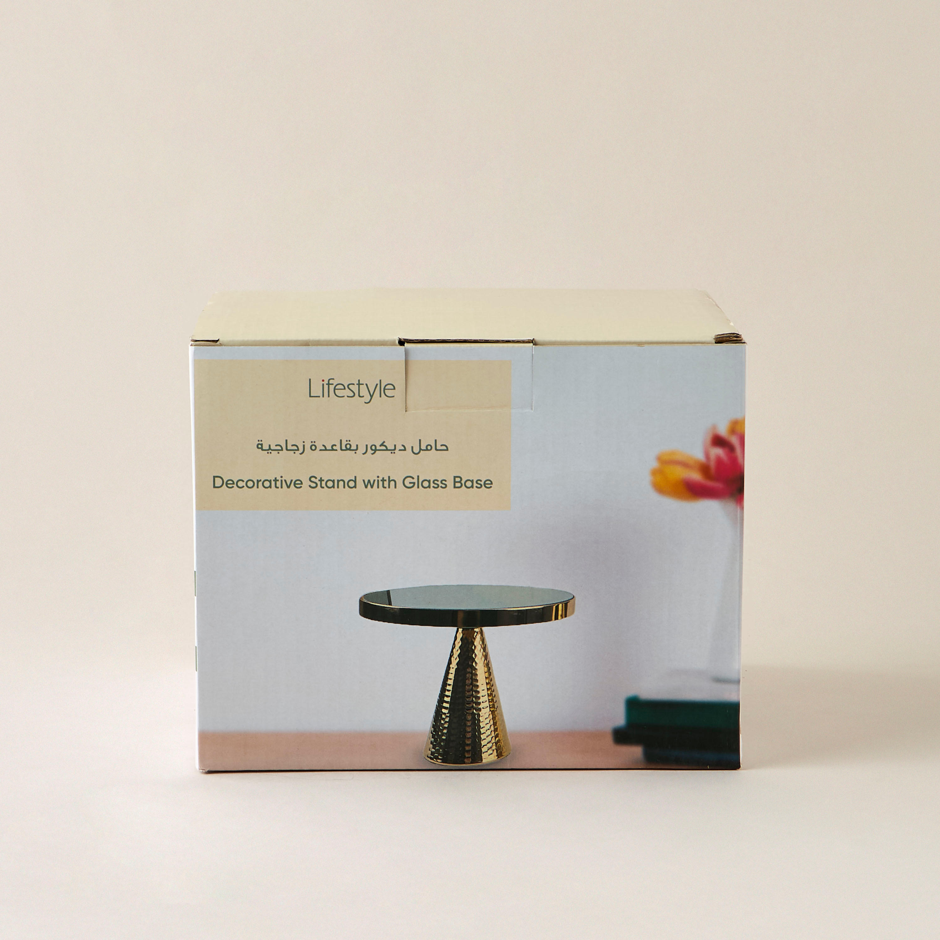 Decorative Stand with Glass Base - 21x15 cms-household-decor-boxesandtrays-image-5