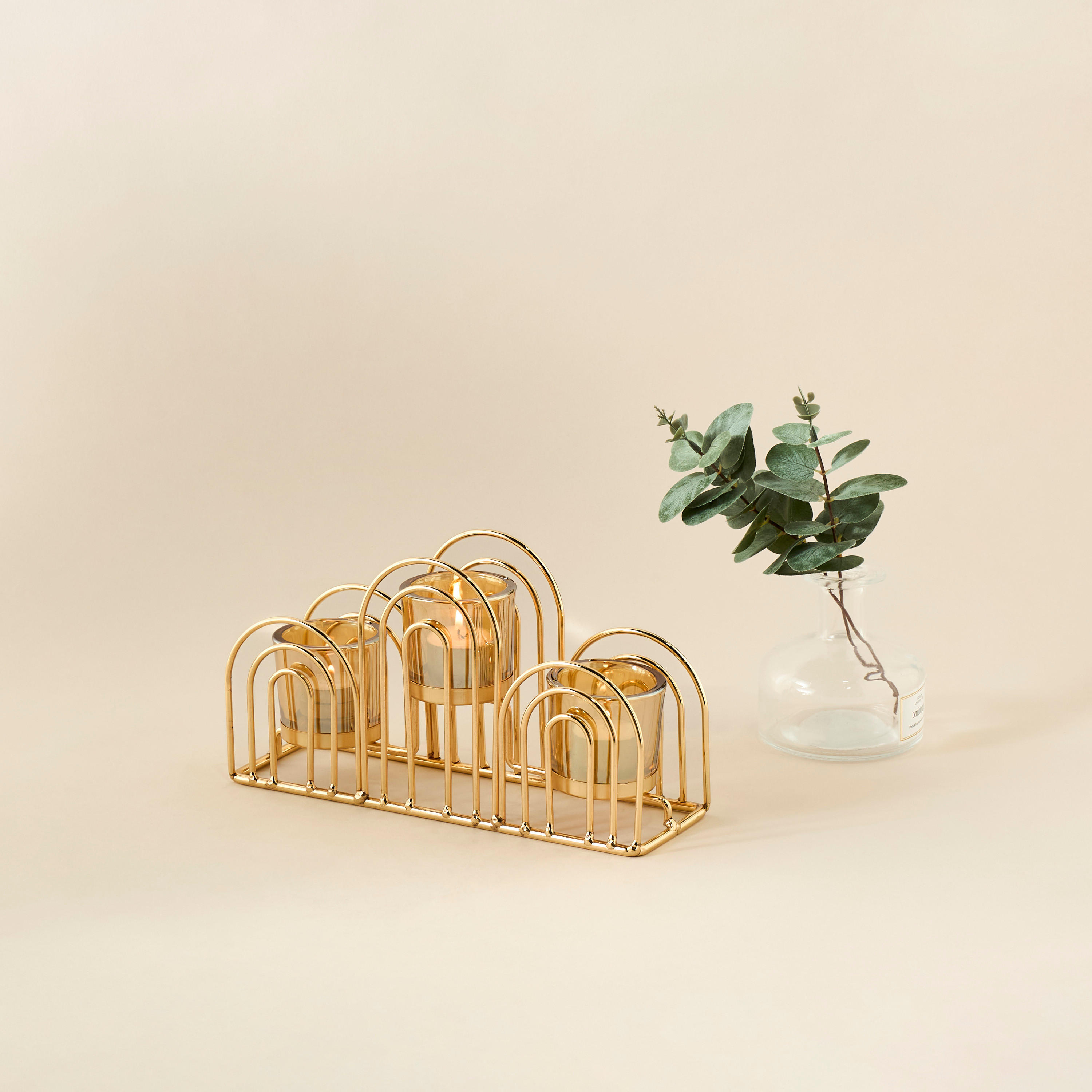 Metallic Tealight Candleholder - 15 cms-household-decor-candleholdersandlanterns-image-2