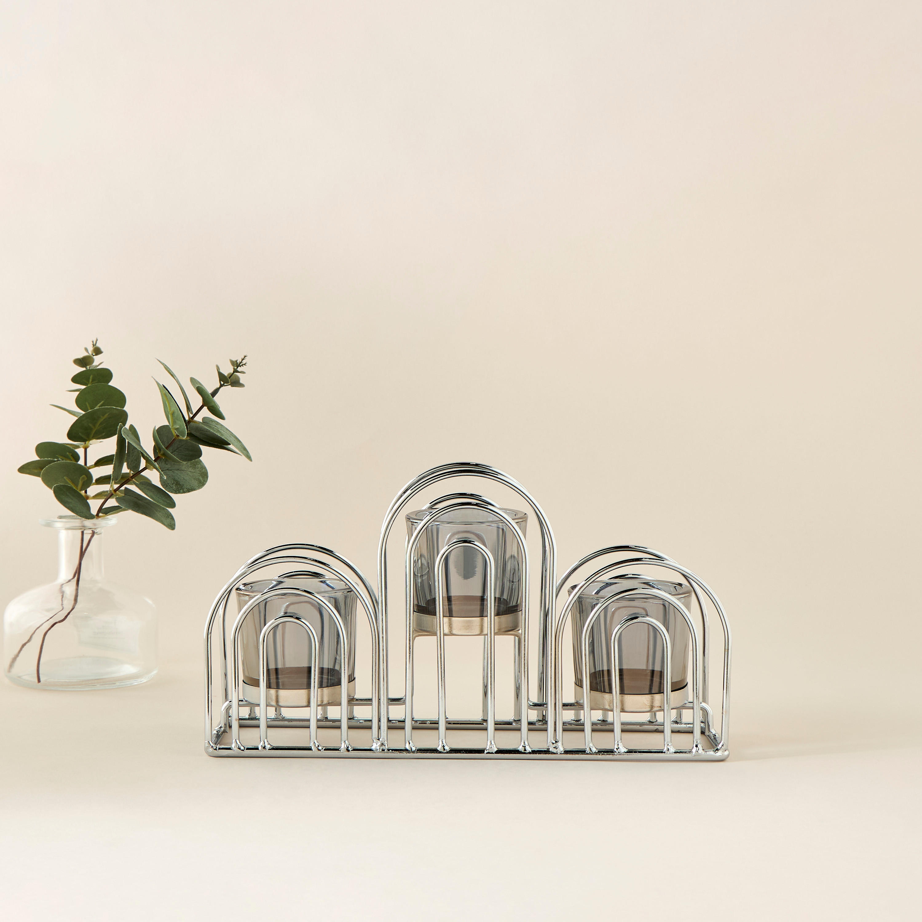 Metallic Tealight Candleholder - 15 cms-household-decor-candleholdersandlanterns-image-1