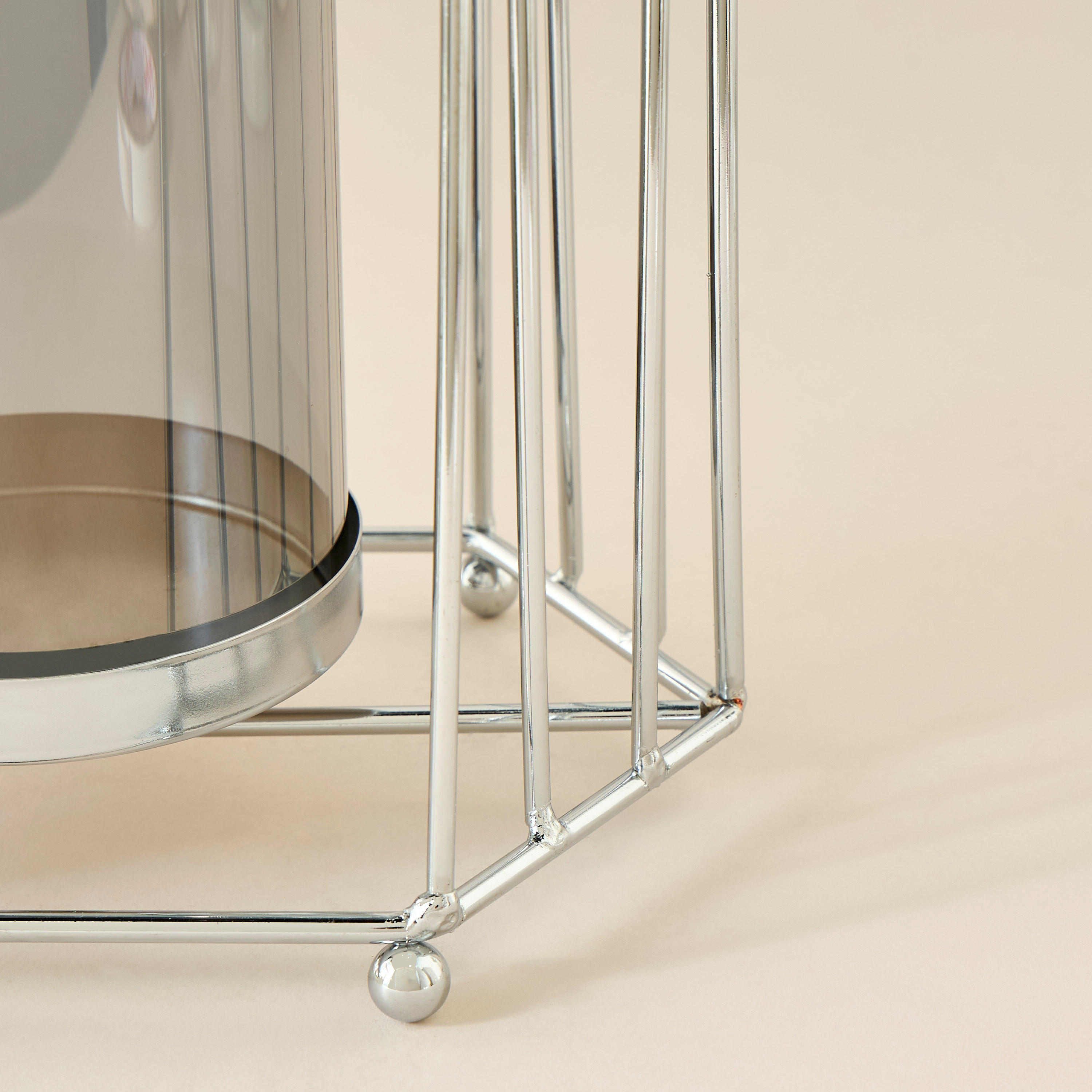 Metal Candleholder with Glass Tube - 33 cms-household-decor-candleholdersandlanterns-image-4