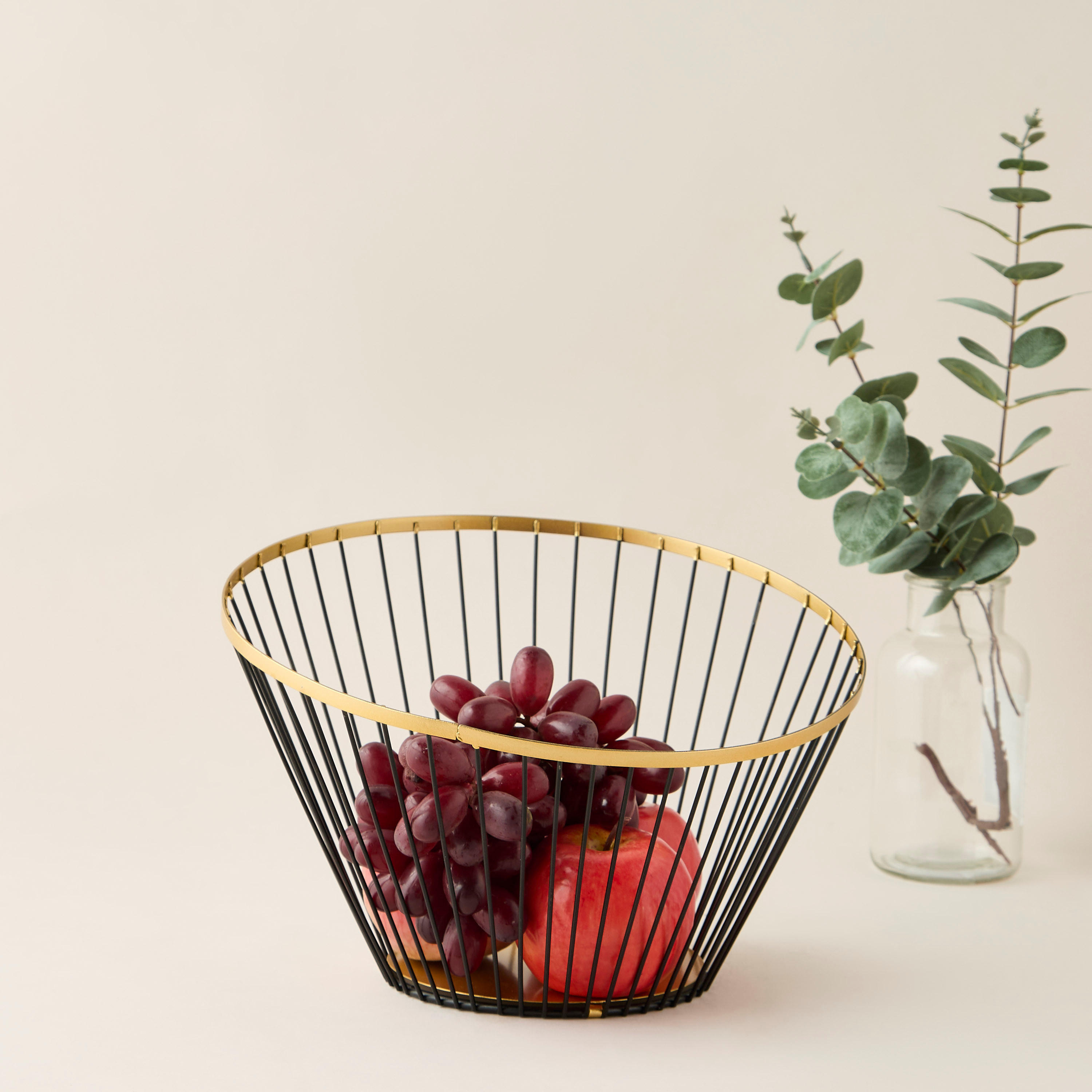 Decorative Metal Basket - 30x29x20 cms-household-storage-storagesolutions-storageboxesandbaskets-image-2
