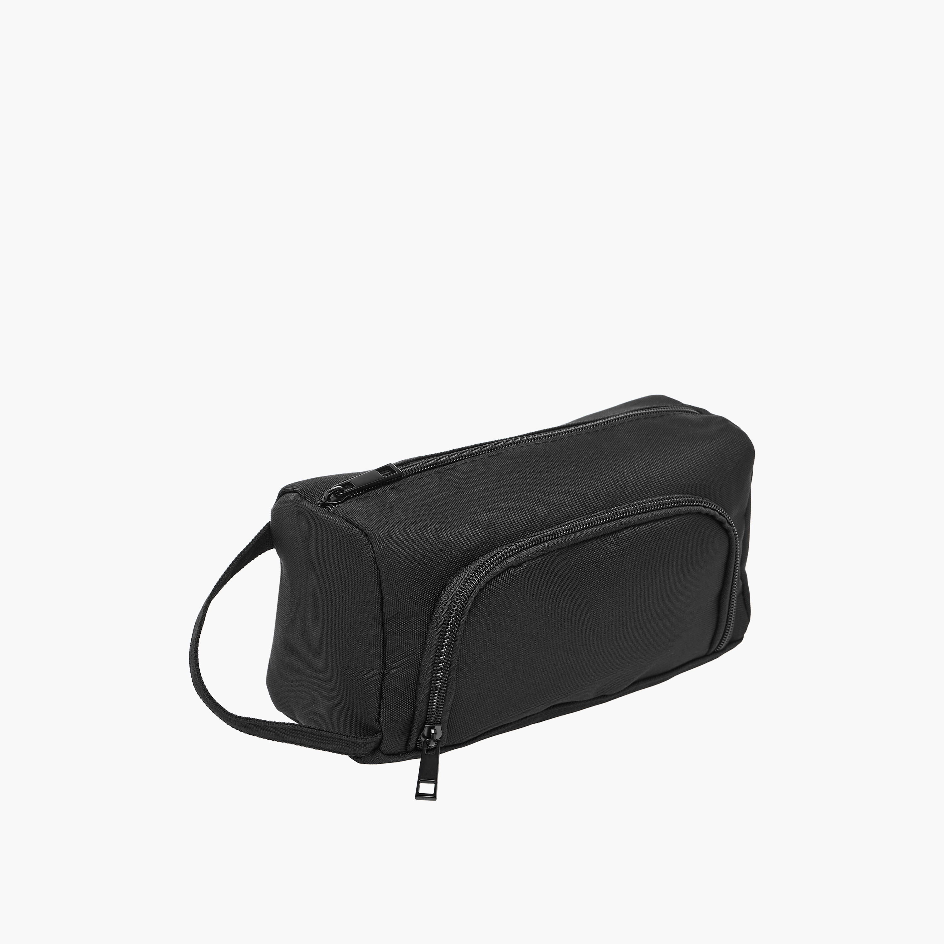 Textured Pouch with 2 Compartments and Zip Closure-school-stationery-pencilcases-image-3