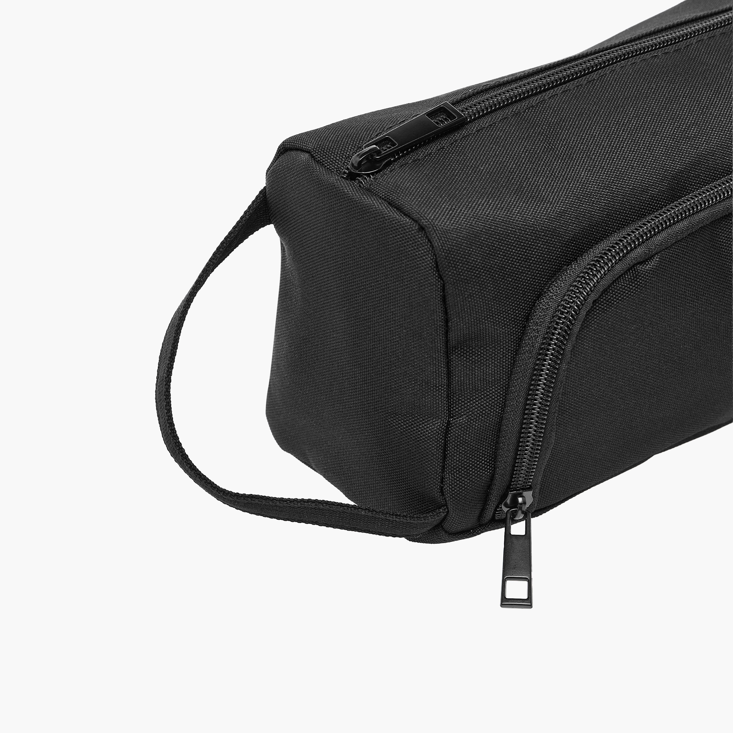 Textured Pouch with 2 Compartments and Zip Closure-school-stationery-pencilcases-image-6