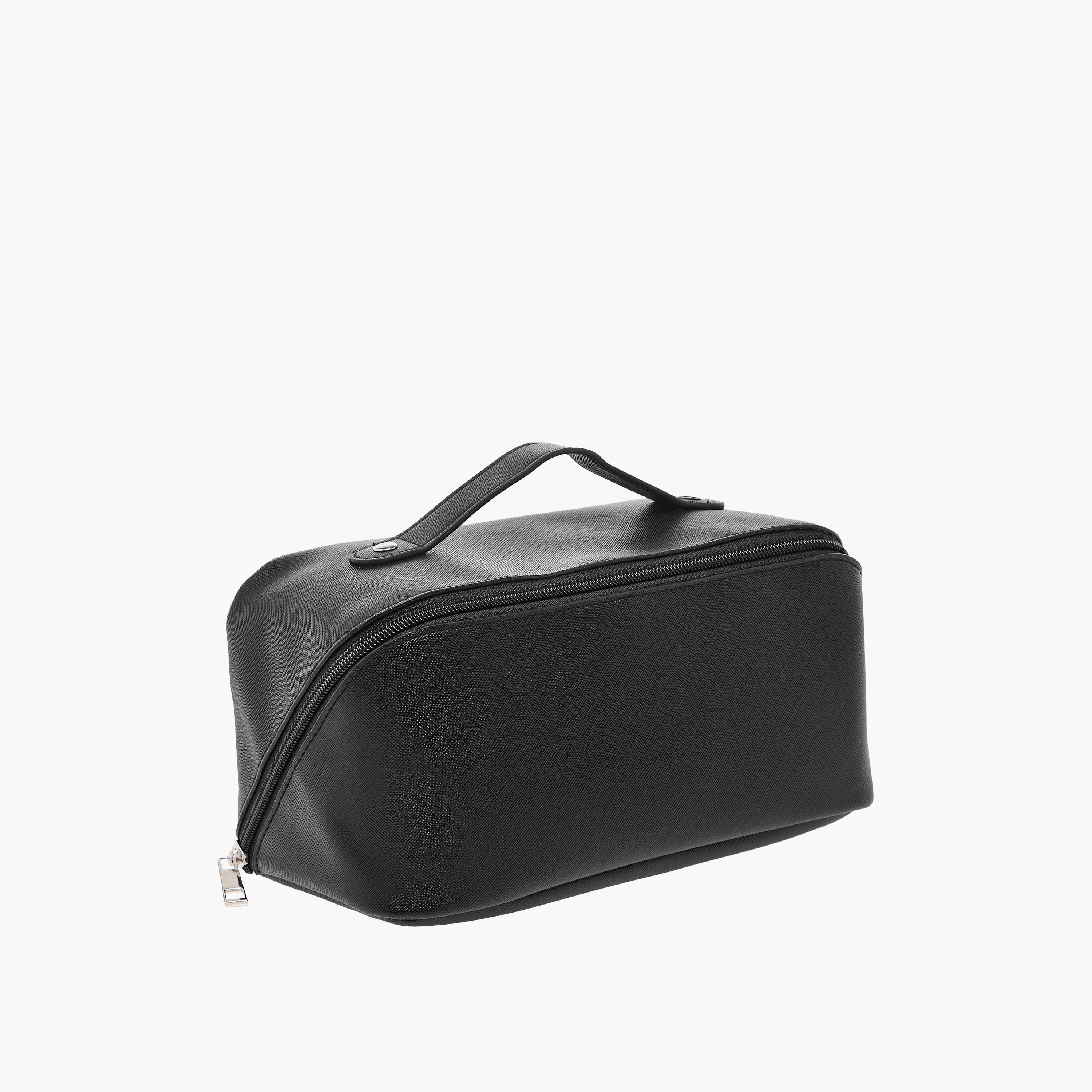 Textured Cosmetic Pouch with Zip Closure - 12.7x12.7x24 cms-women-watchesandjewellery-jewellery-storage-image-3