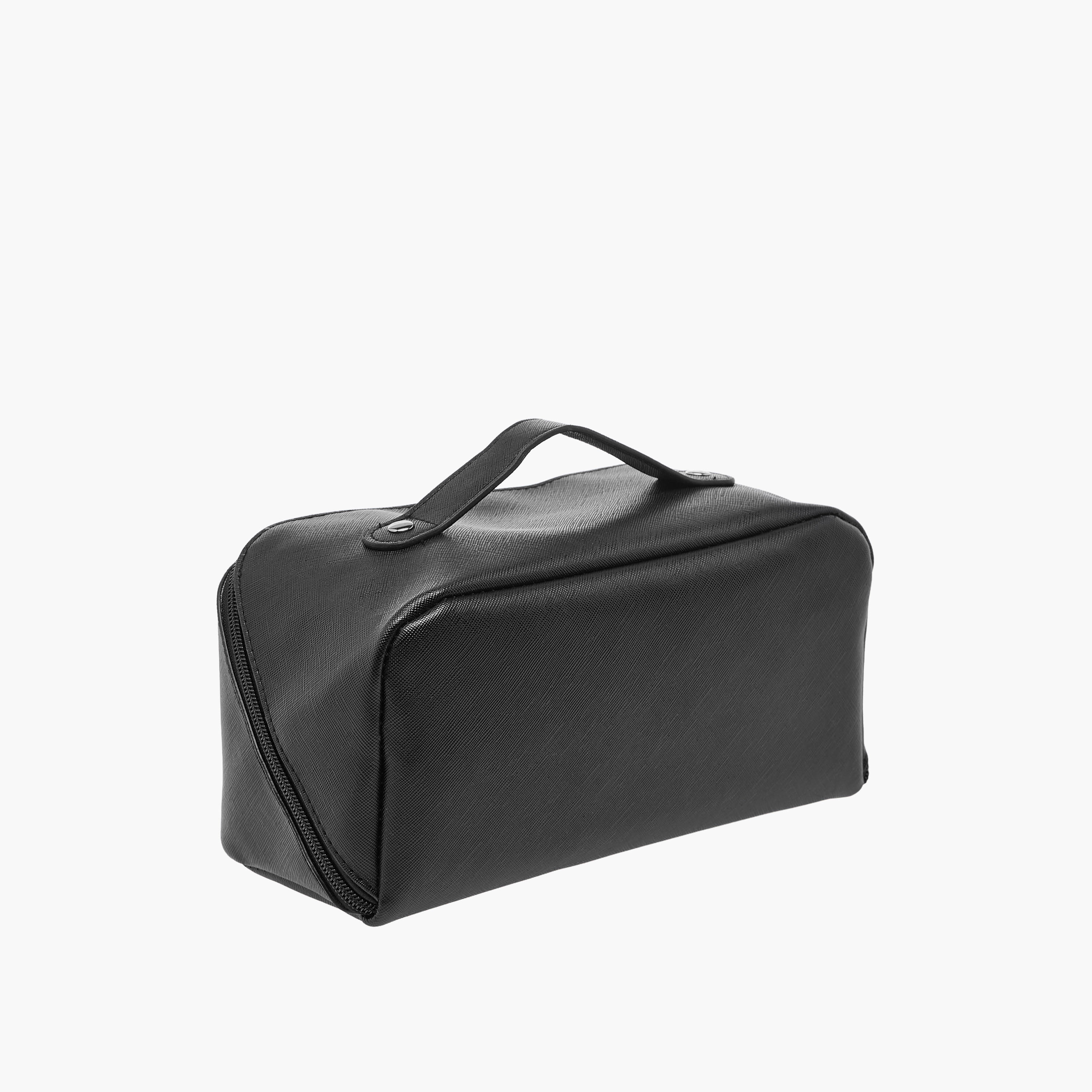 Textured Cosmetic Pouch with Zip Closure - 12.7x12.7x24 cms-women-watchesandjewellery-jewellery-storage-image-4
