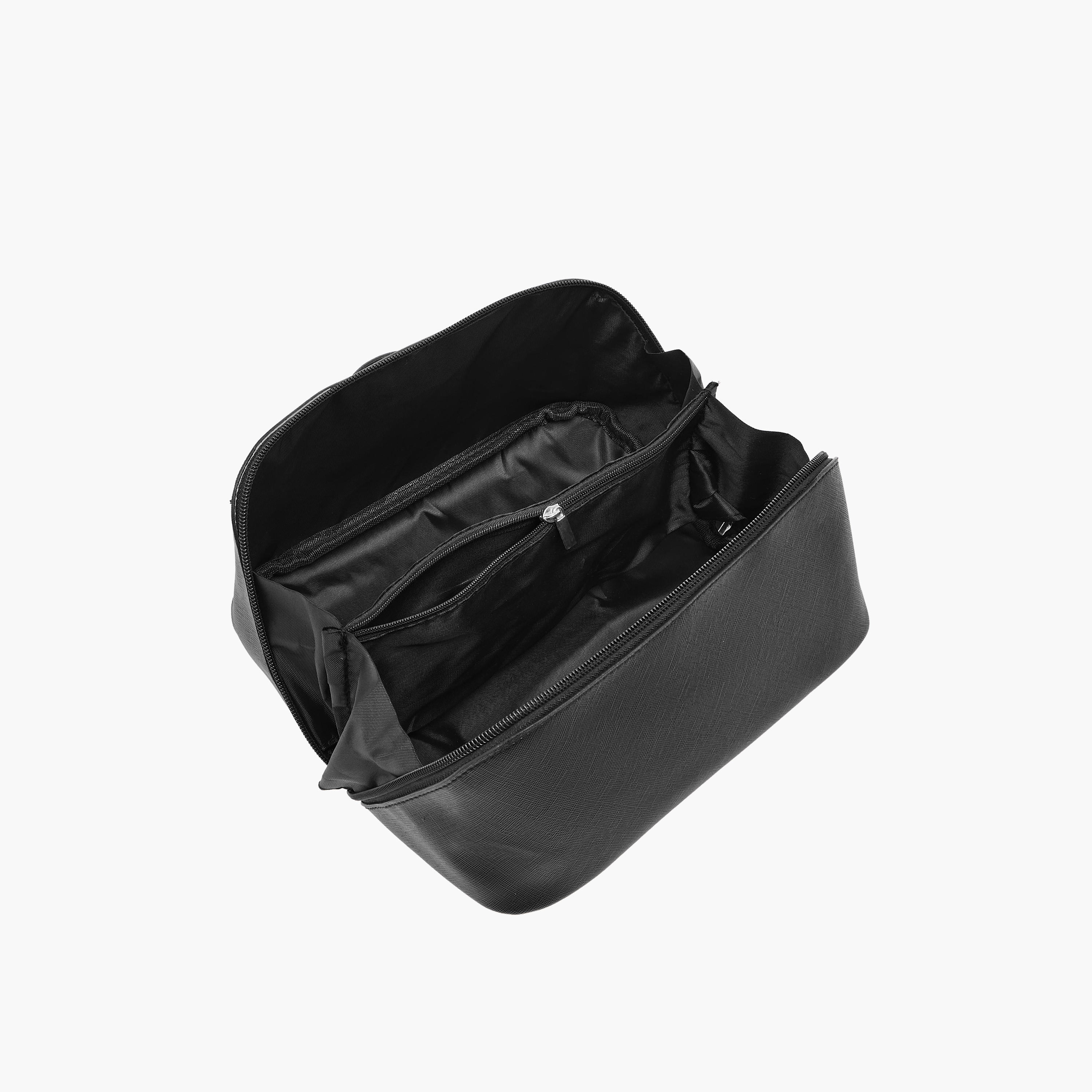 Textured Cosmetic Pouch with Zip Closure - 12.7x12.7x24 cms-women-watchesandjewellery-jewellery-storage-image-7