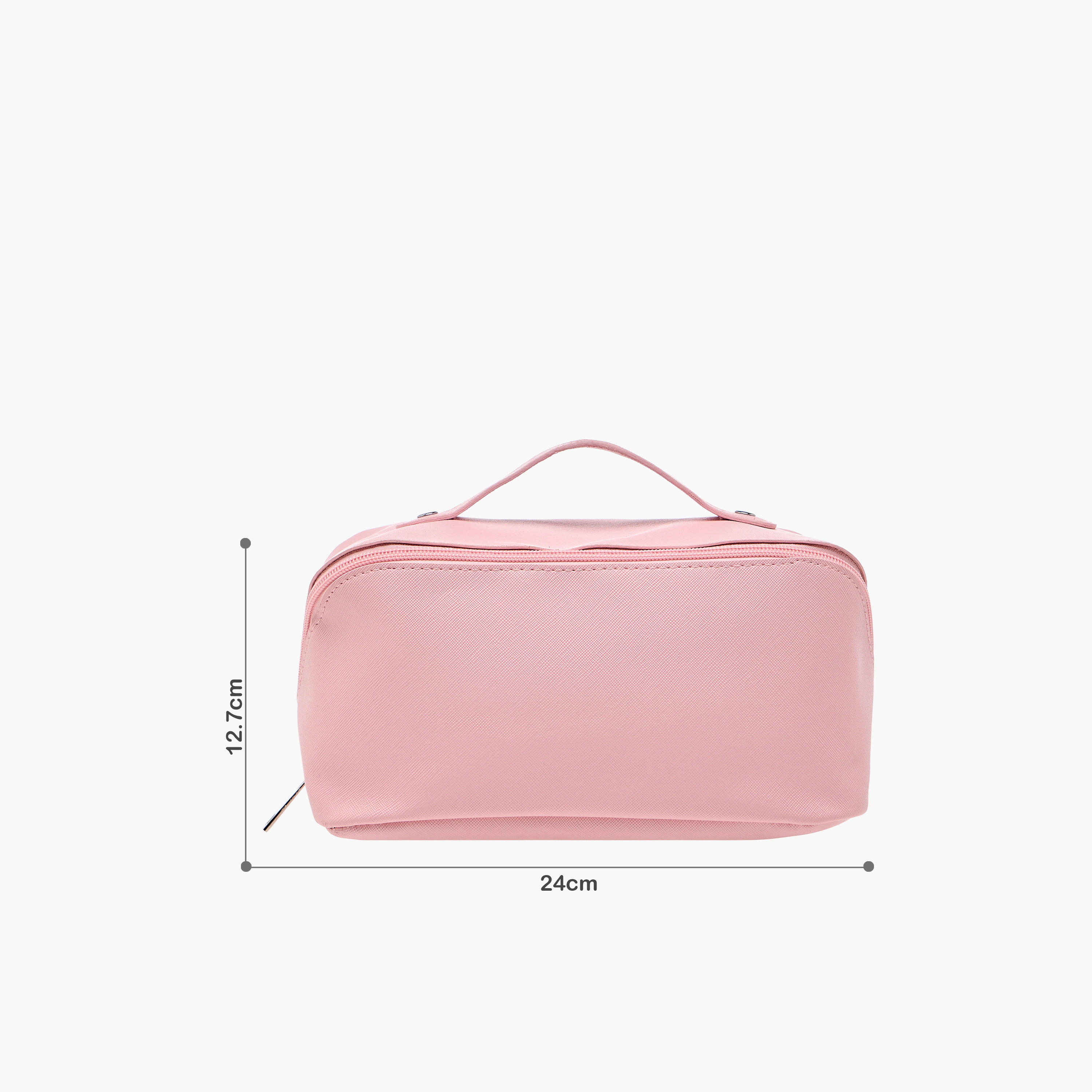 Cosmetic Pouch with Top Handle and Zip Closure - 12.7x12.7x24 cms-women-watchesandjewellery-jewellery-storage-image-2