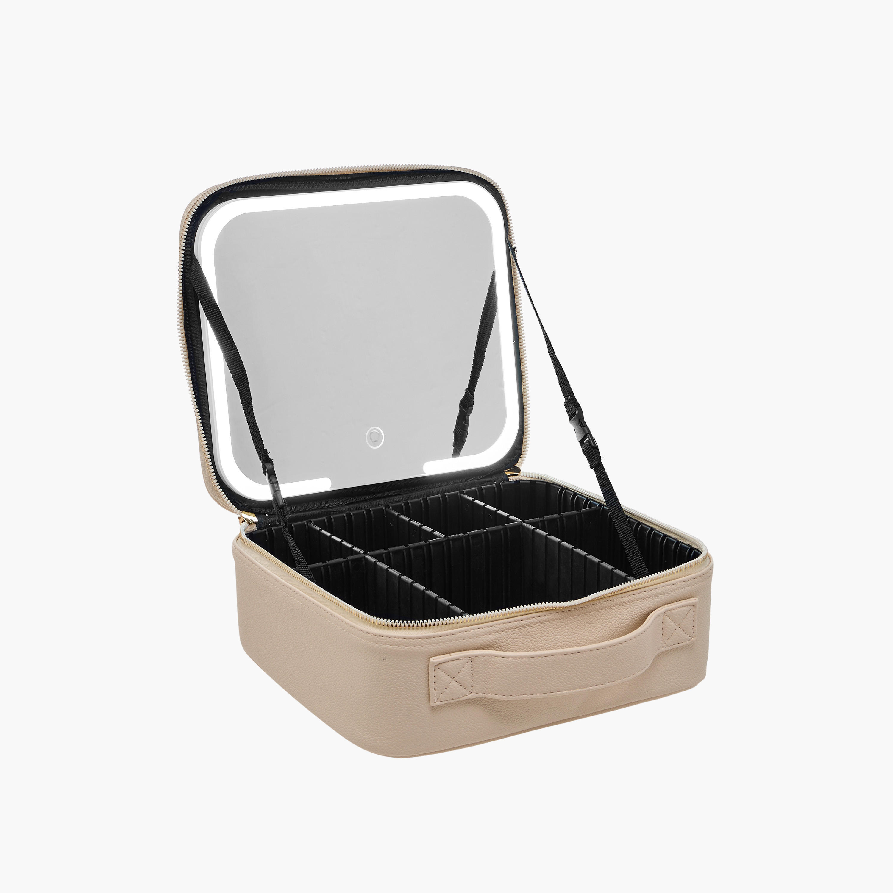 Cosmetic Pouch with LED Light and Mirror - 25x23x10 cms-women-watchesandjewellery-jewellery-storage-image-6