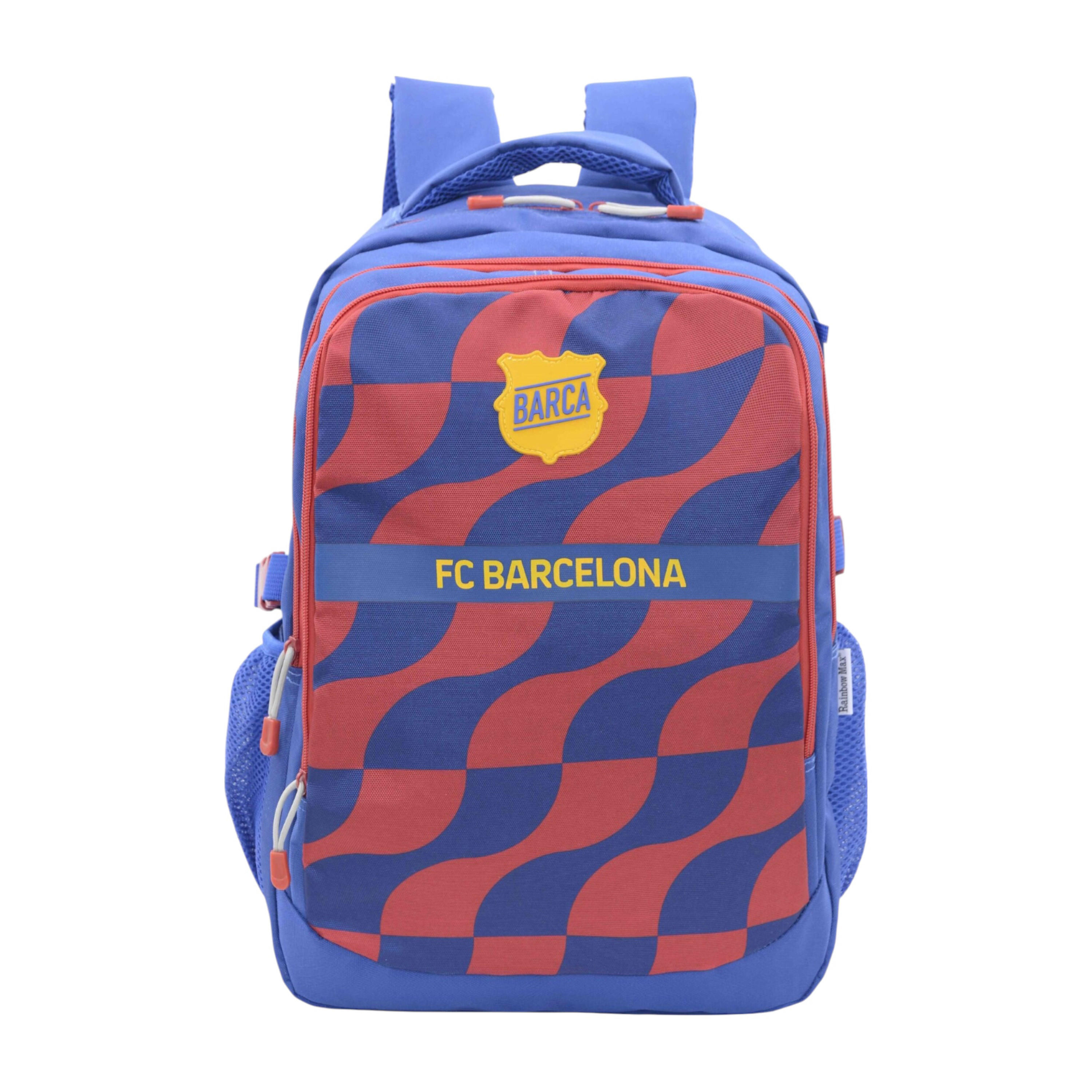 شنطة ظهر بطبعات نادي برشلونة مع حمالات قابلة للتعديل وسحاب إغلاق - 6×12×21 سم-school-bagsandbackpacks-backpacks-image-1