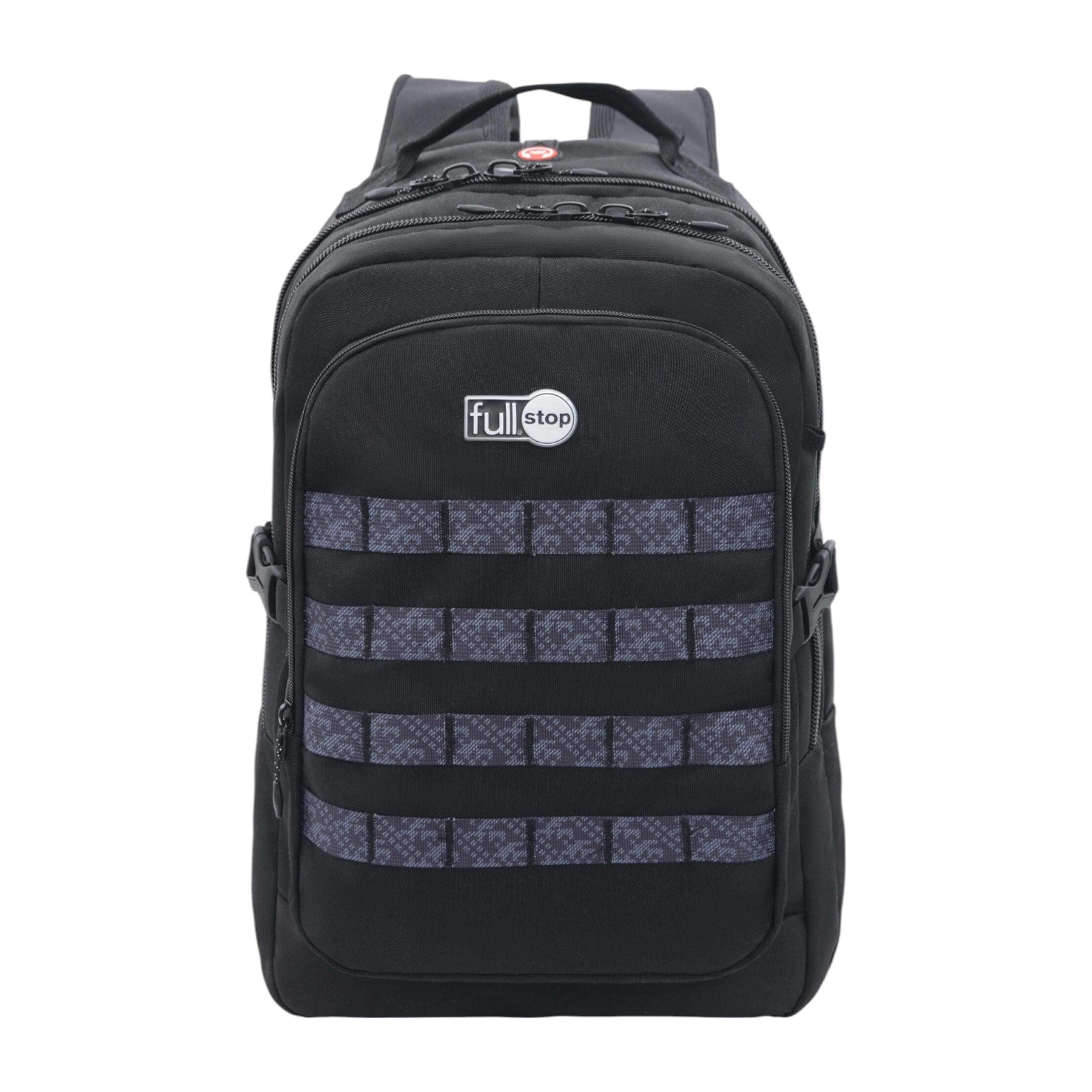 Full Stop Panelled Backpack with Adjustable Straps and Zip Closure - 6x12x21 cms-school-bagsandbackpacks-backpacks-image-1