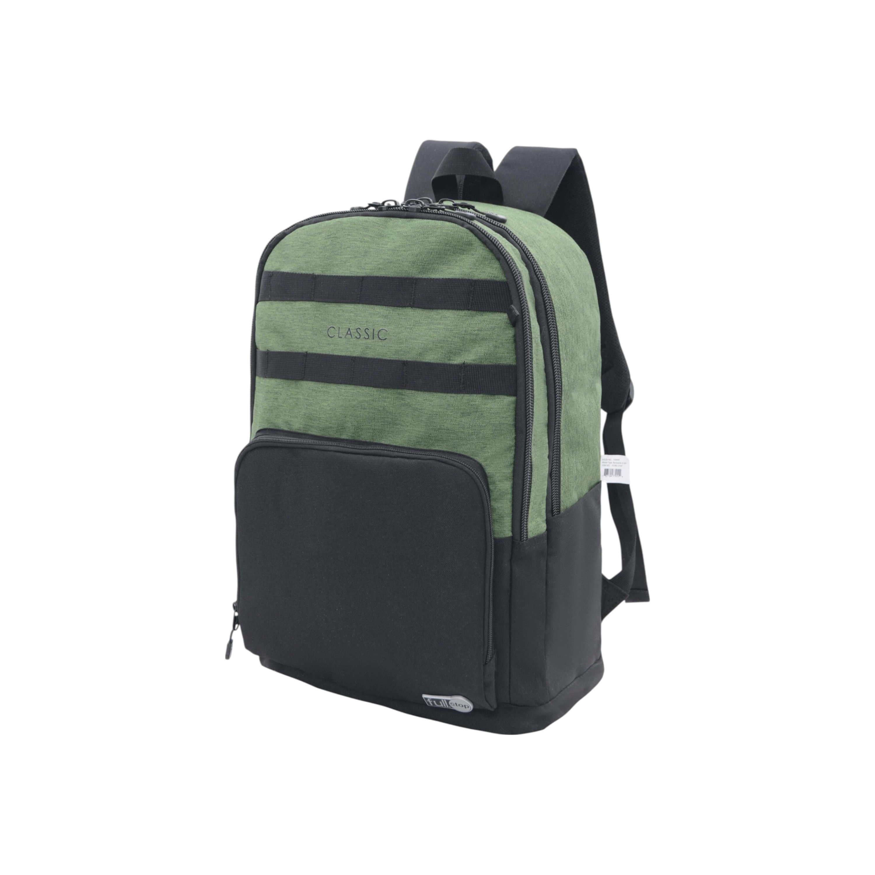 Full Stop Solid Backpack with Adjustable Straps and Zip Closure - 6x12x21 cms-school-bagsandbackpacks-backpacks-image-2