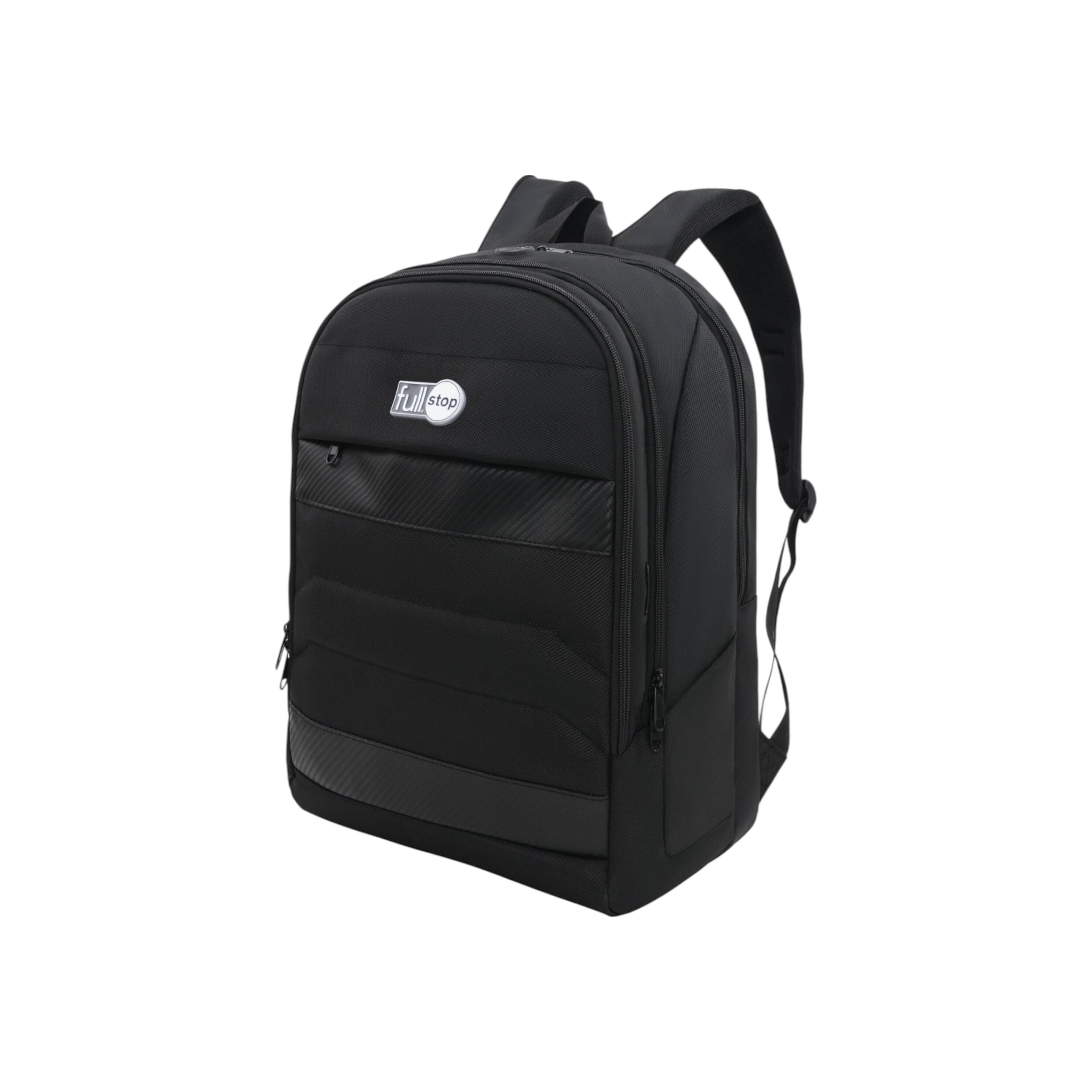 Full Stop Solid Backpack with Adjustable Straps and Zip Closure - 6x12x21 cms-school-bagsandbackpacks-backpacks-image-2