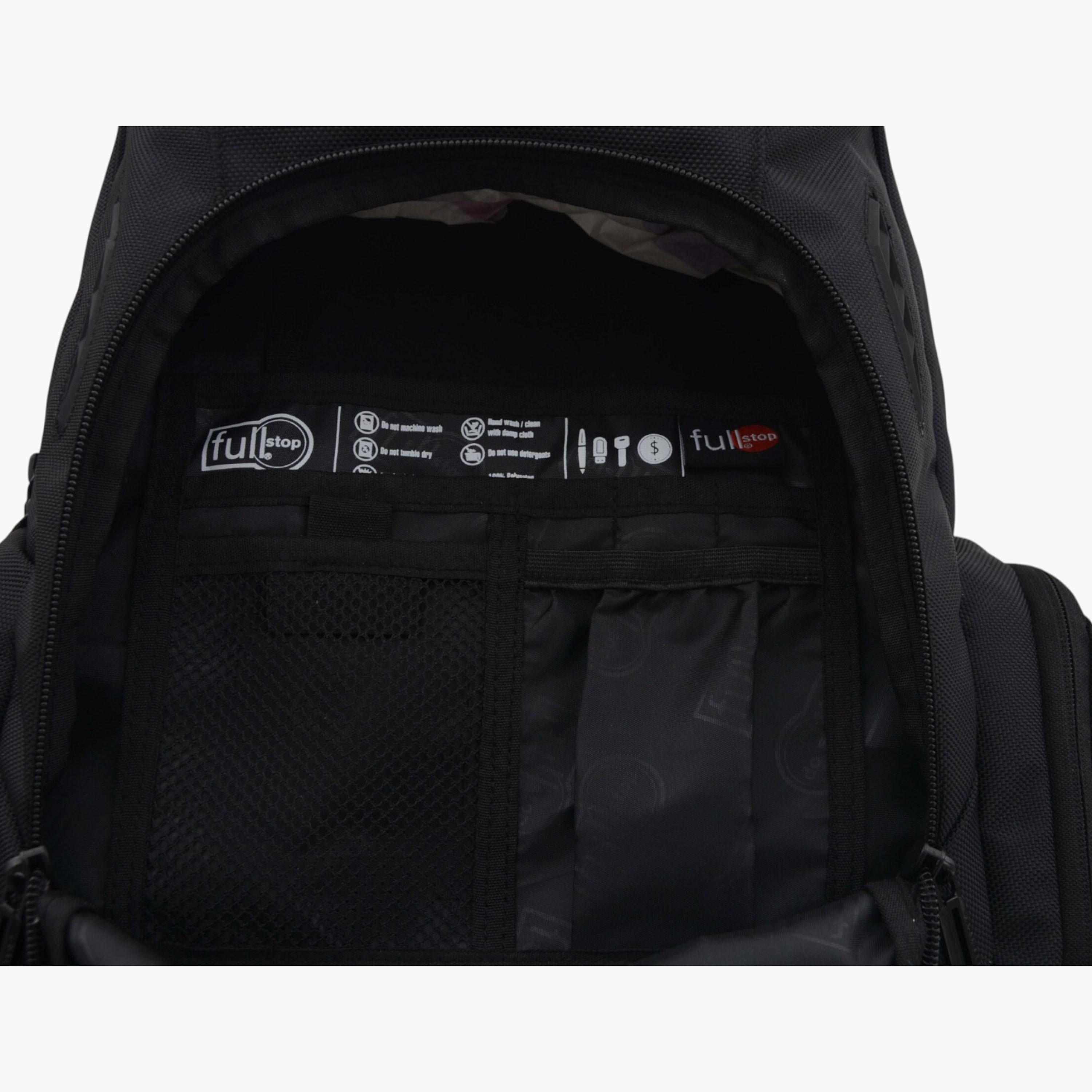 Full Stop Solid Backpack with Adjustable Straps and Zip Closure - 6x12x21 cms-school-bagsandbackpacks-backpacks-image-4