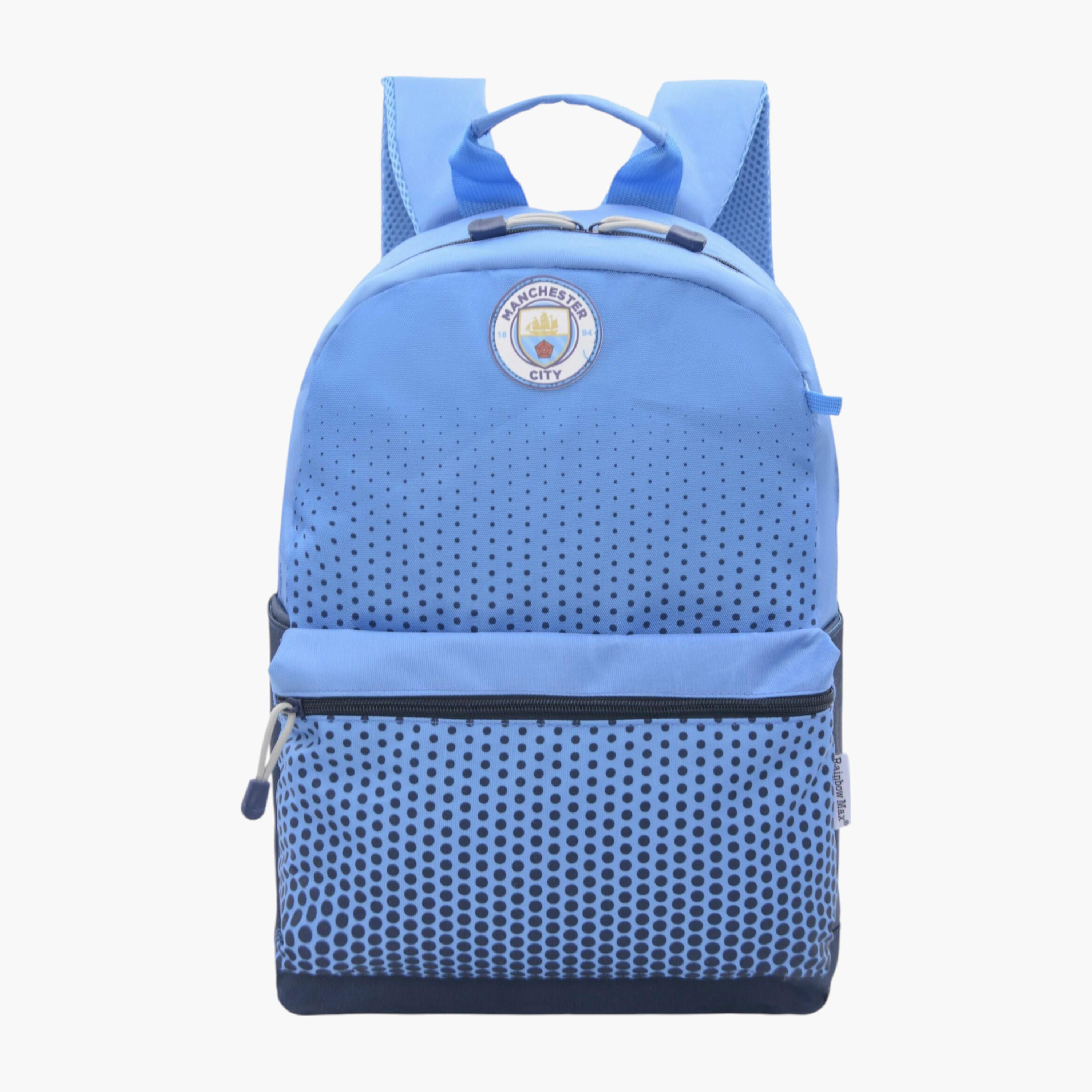 MANCHESTER CITY Printed Backpack with Adjustable Straps and Zip Closure - 6x12x21 cms-school-bagsandbackpacks-backpacks-image-1