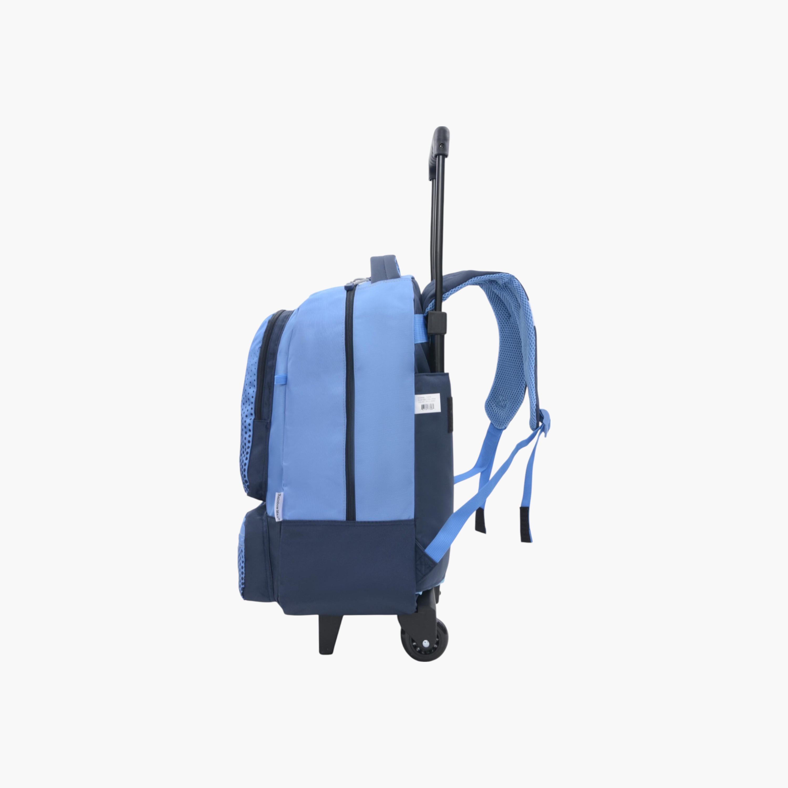 MANCHESTER CITY Printed Trolley Backpack with Retractable Handle - 27x10x31 cms-school-bagsandbackpacks-trolleybags-image-4