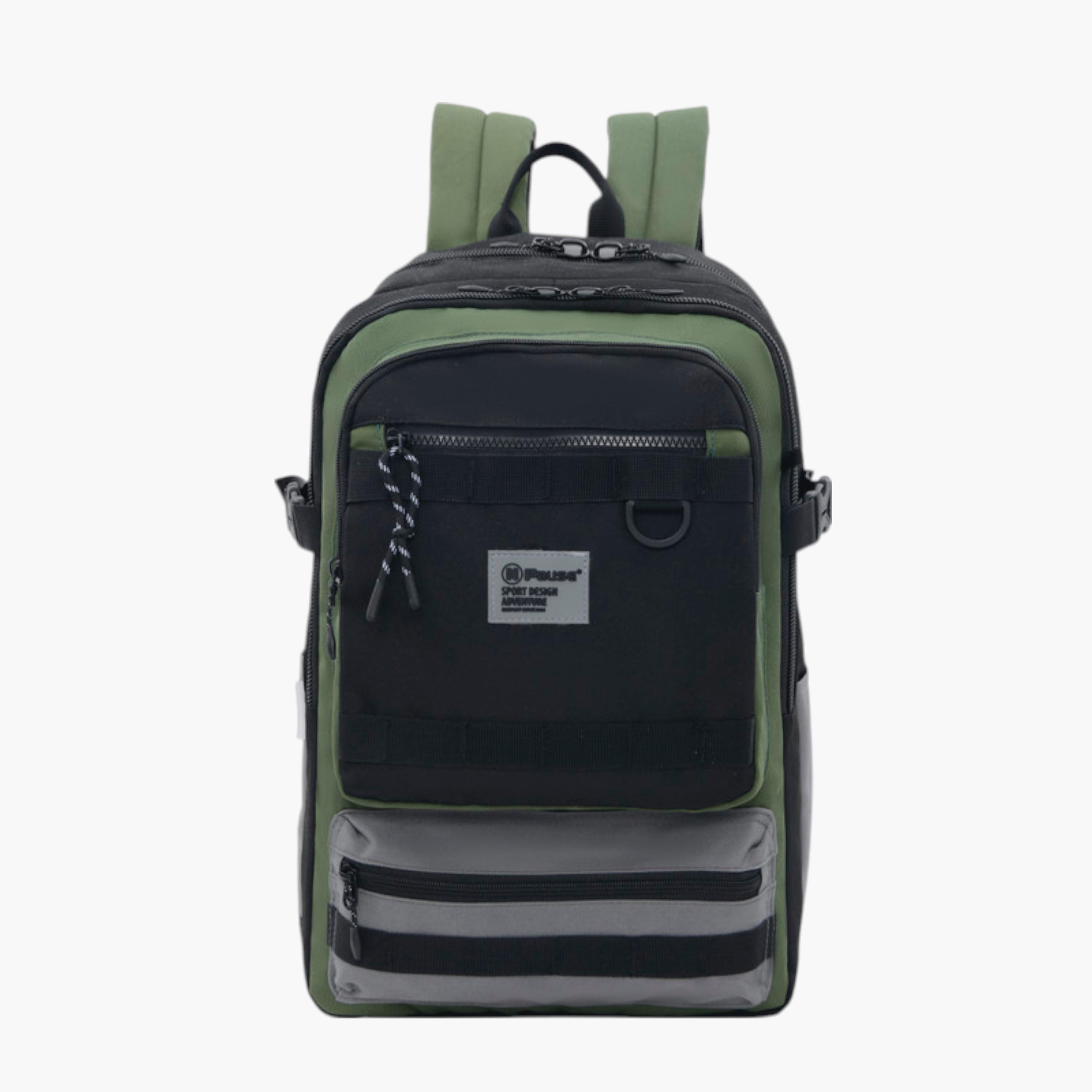 PAUSE Colourblock School Backpack with Adjustable Shoulder Straps - 12x21 cms-school-bagsandbackpacks-backpacks-image-1