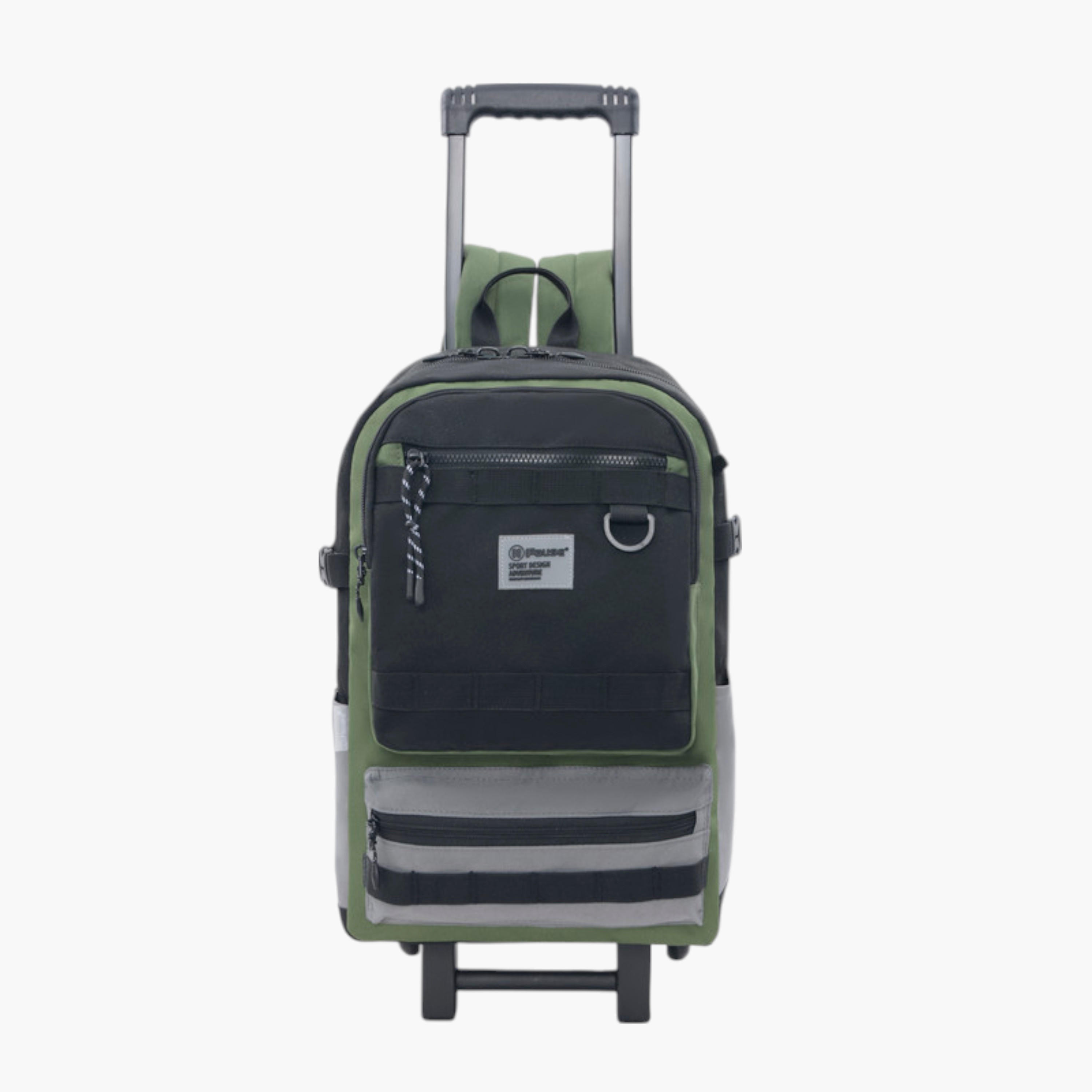 PAUSE Colourblock Trolley School Backpack with Retractable Handle - 27x10x31 cms-school-bagsandbackpacks-trolleybags-image-1