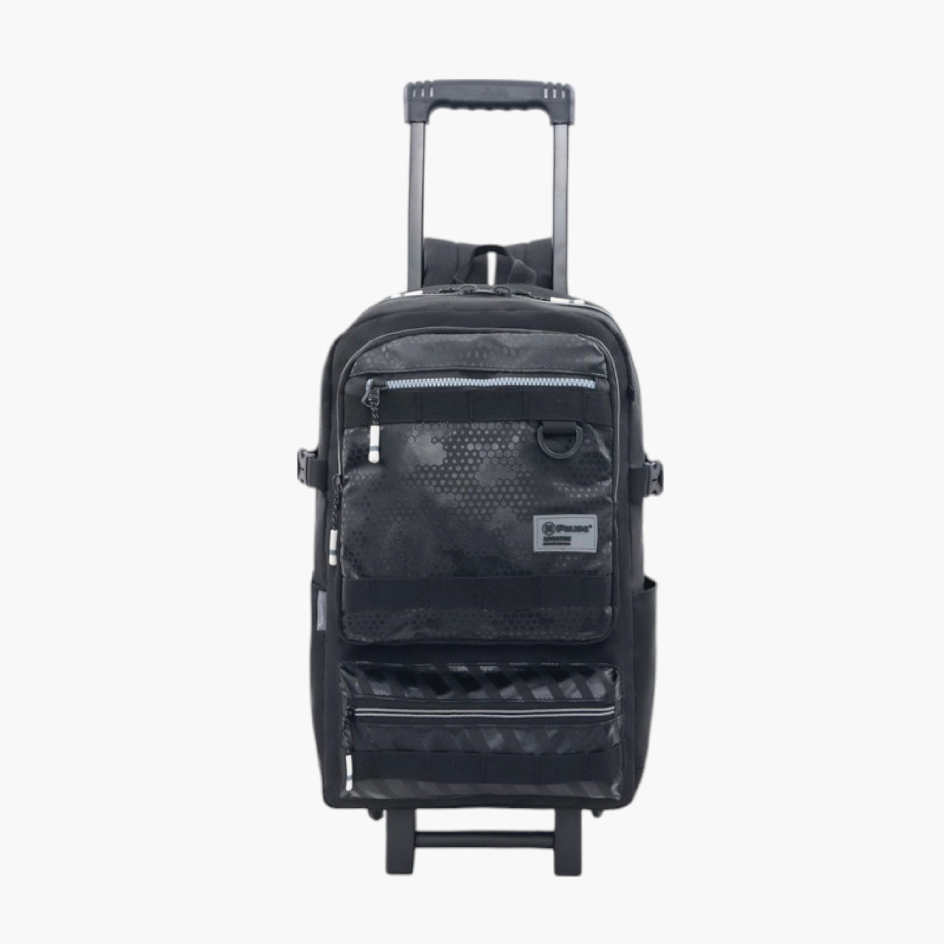 PAUSE Printed Trolley School Backpack with Retractable Handle - 27x10x31 cms-school-bagsandbackpacks-trolleybags-image-1