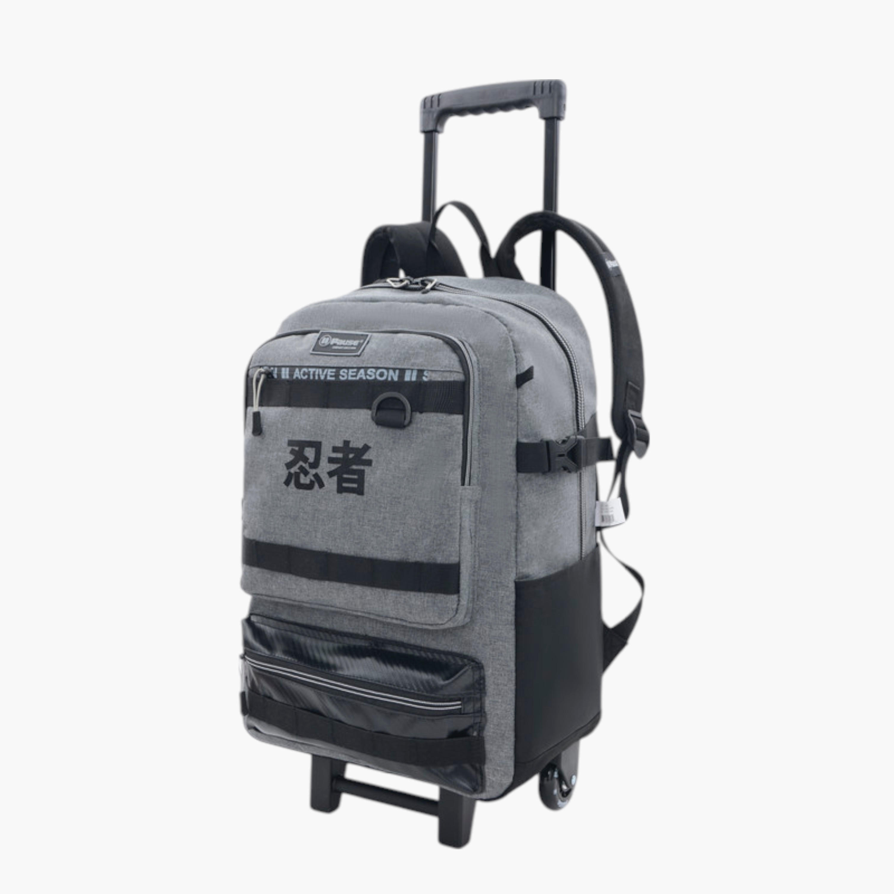 PAUSE Printed Trolley School Backpack with Retractable Handle - 27x10x31 cms-school-bagsandbackpacks-trolleybags-image-2