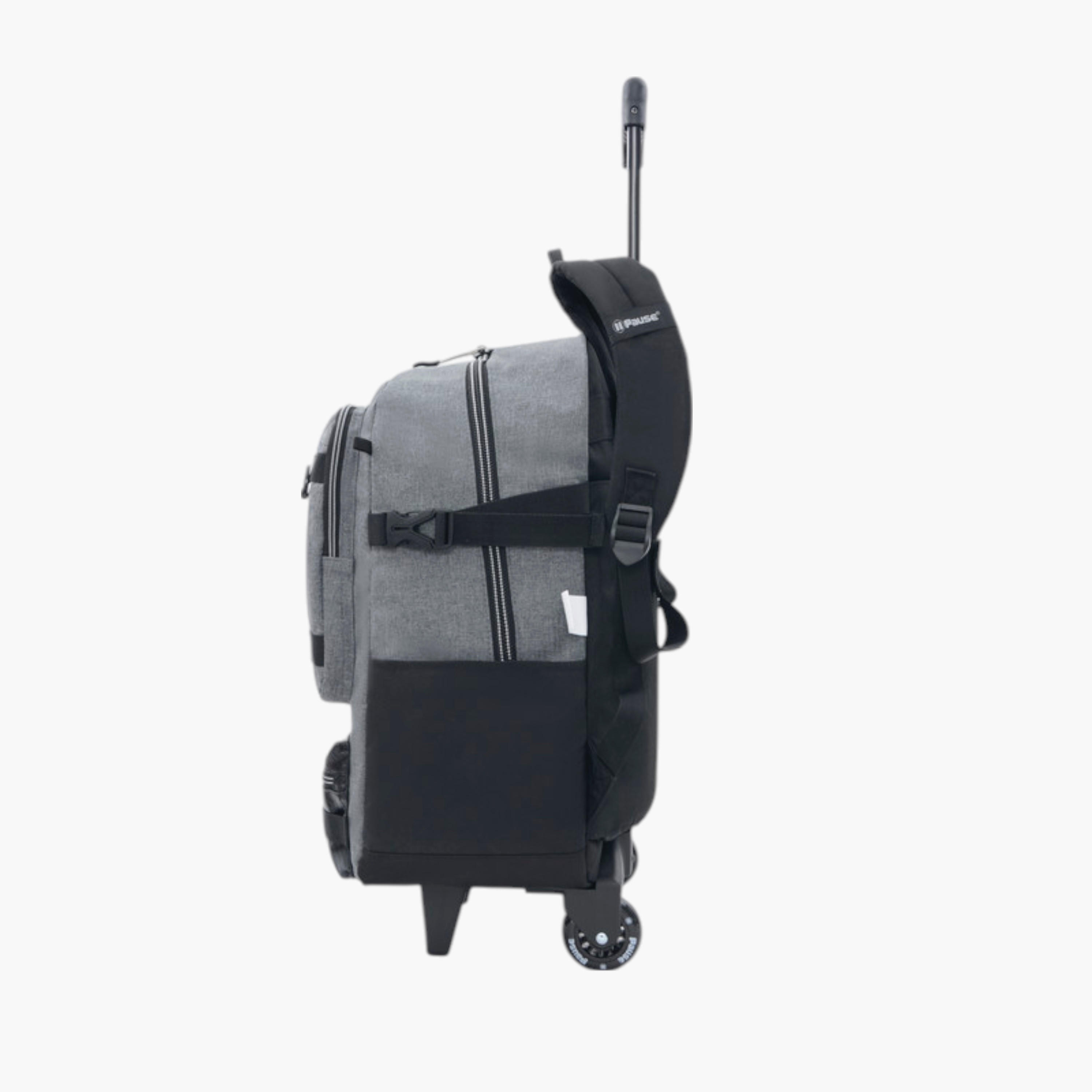 PAUSE Printed Trolley School Backpack with Retractable Handle - 27x10x31 cms-school-bagsandbackpacks-trolleybags-image-4