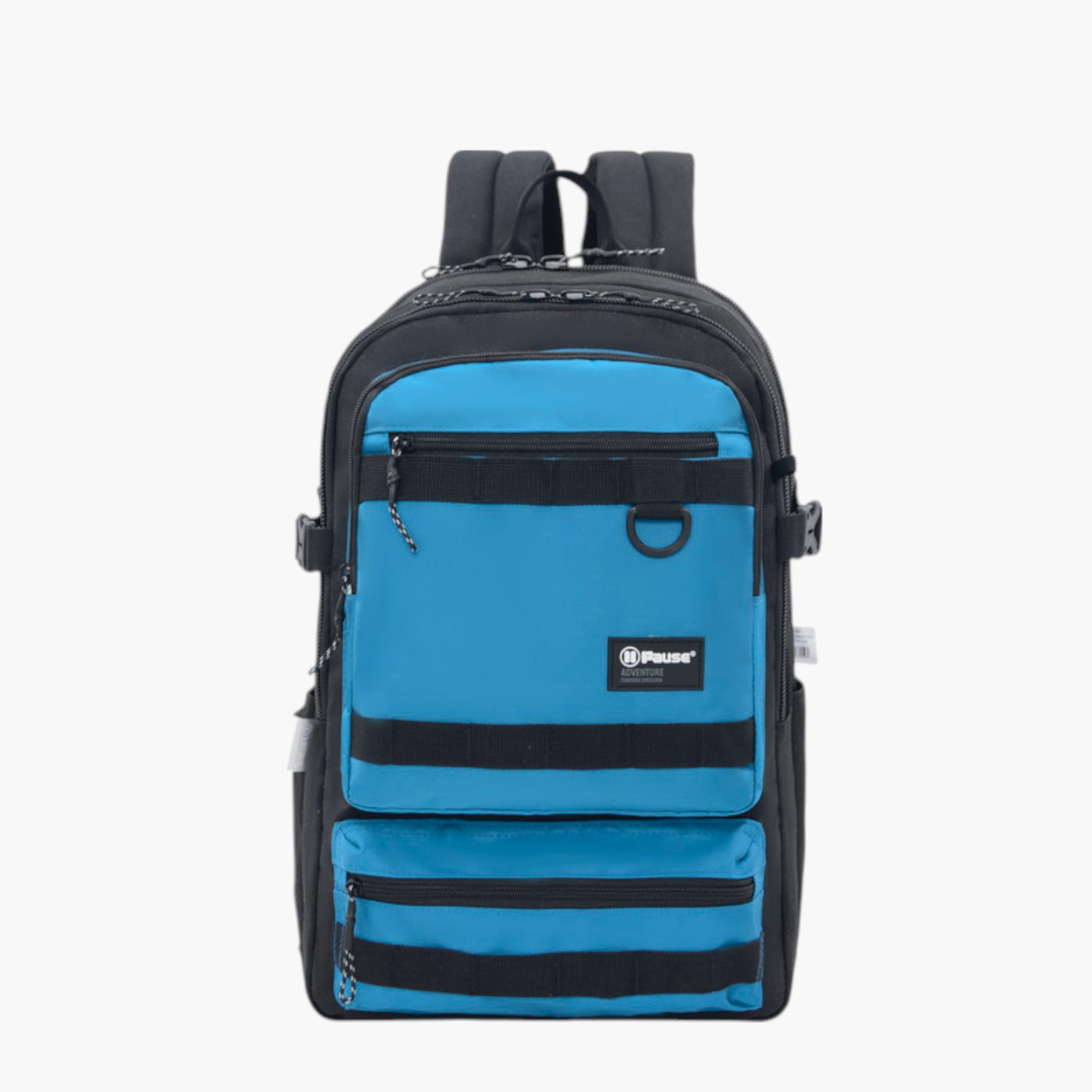 PAUSE Colourblock School Backpack with Adjustable Shoulder Straps - 12x21 cms-school-bagsandbackpacks-backpacks-image-1