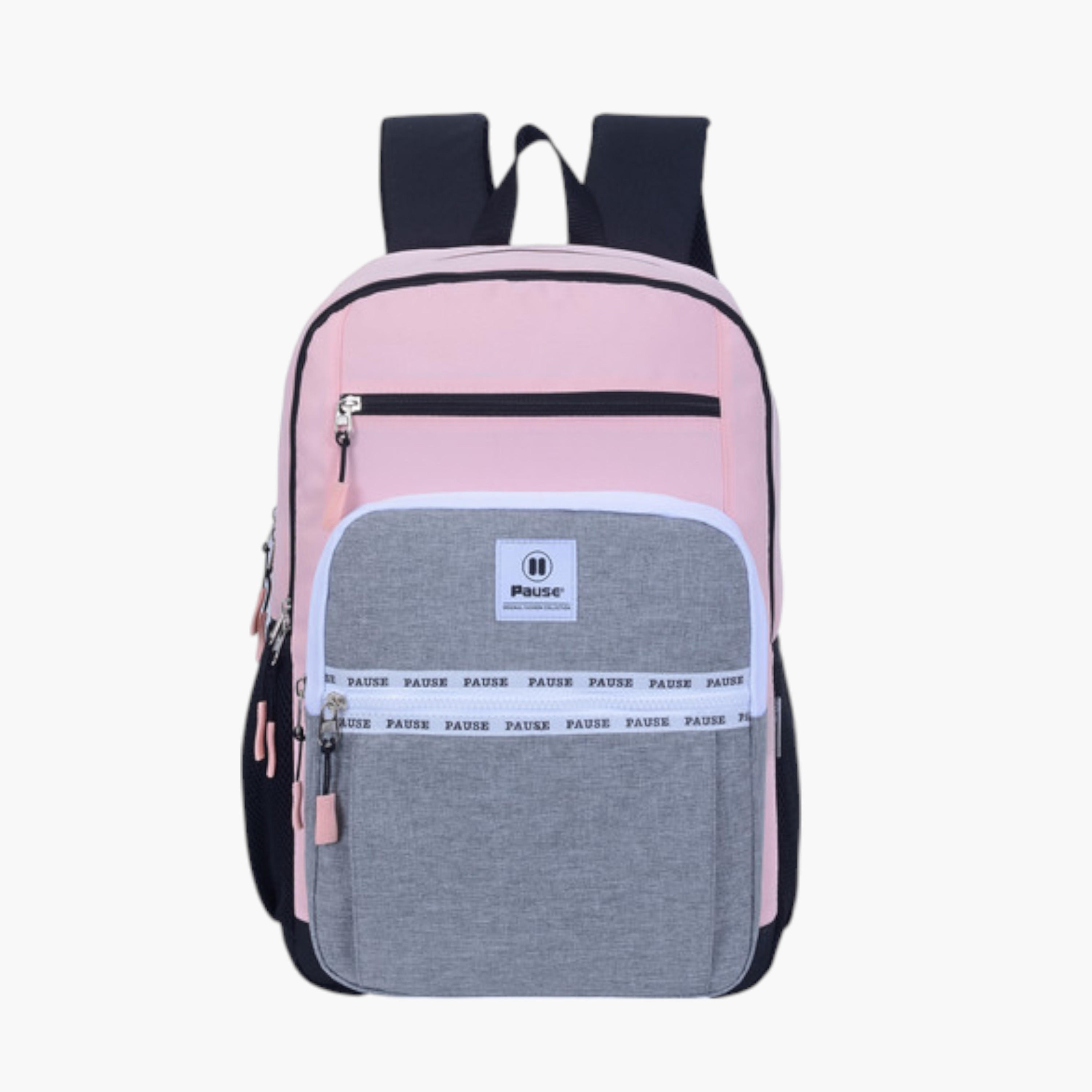 PAUSE Colourblock School Backpack with Adjustable Shoulder Straps - 12x21 cms-school-bagsandbackpacks-backpacks-image-1