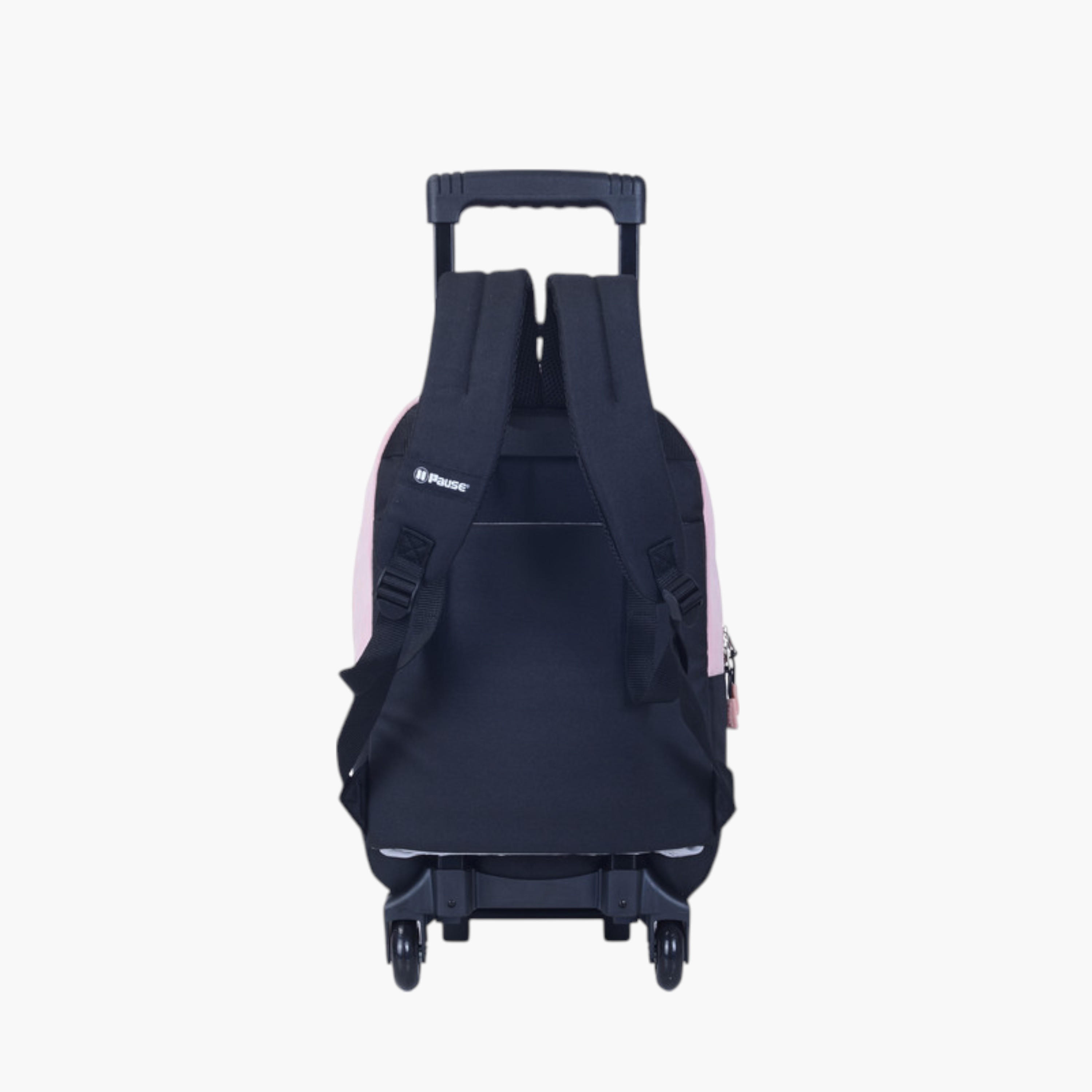 PAUSE Colourblock Trolley School Backpack with Retractable Handle - 27x10x31 cms-school-bagsandbackpacks-trolleybags-image-3