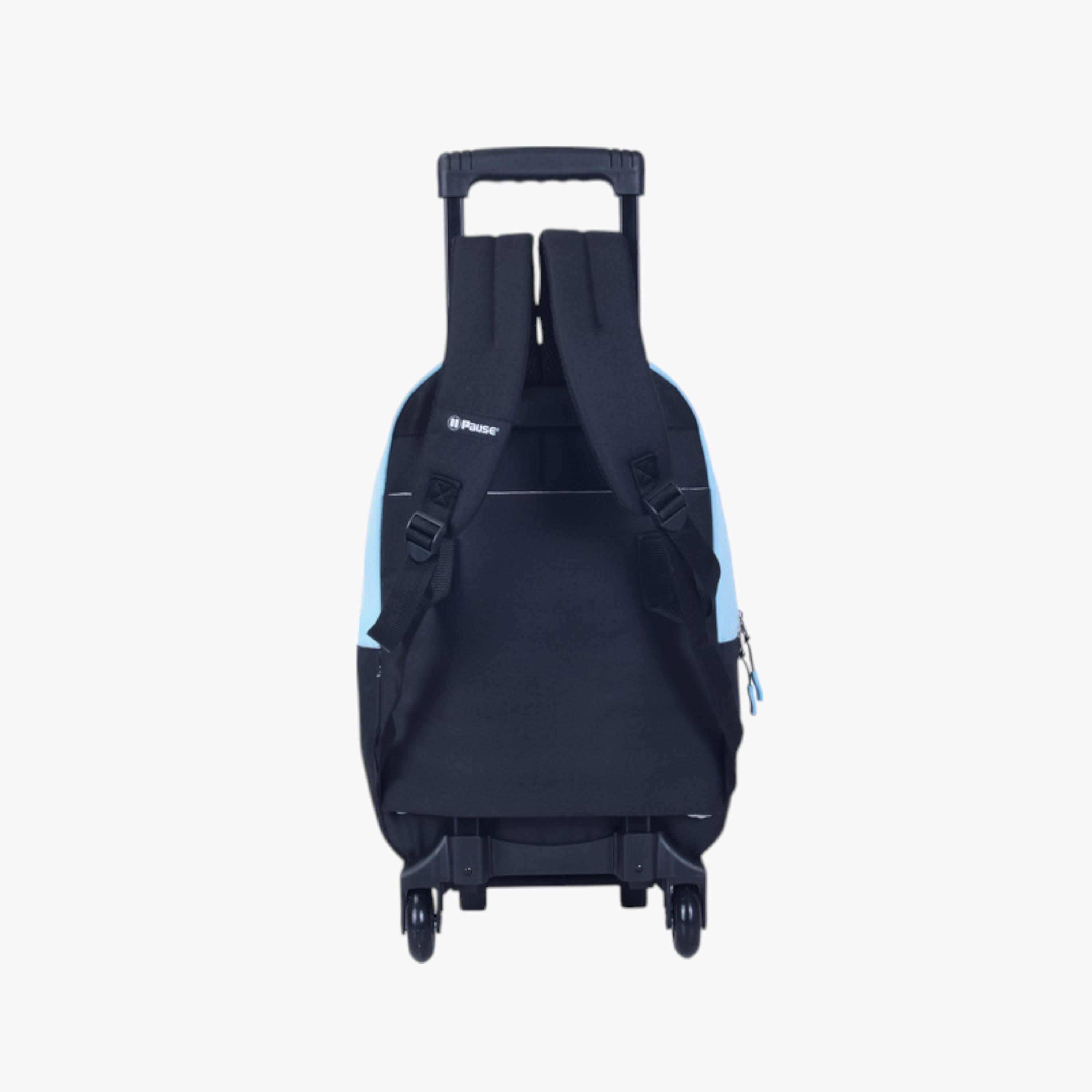 PAUSE Colourblock School Trolley Backpack with Retractable Handle - 27x10x31 cms-school-bagsandbackpacks-trolleybags-image-3