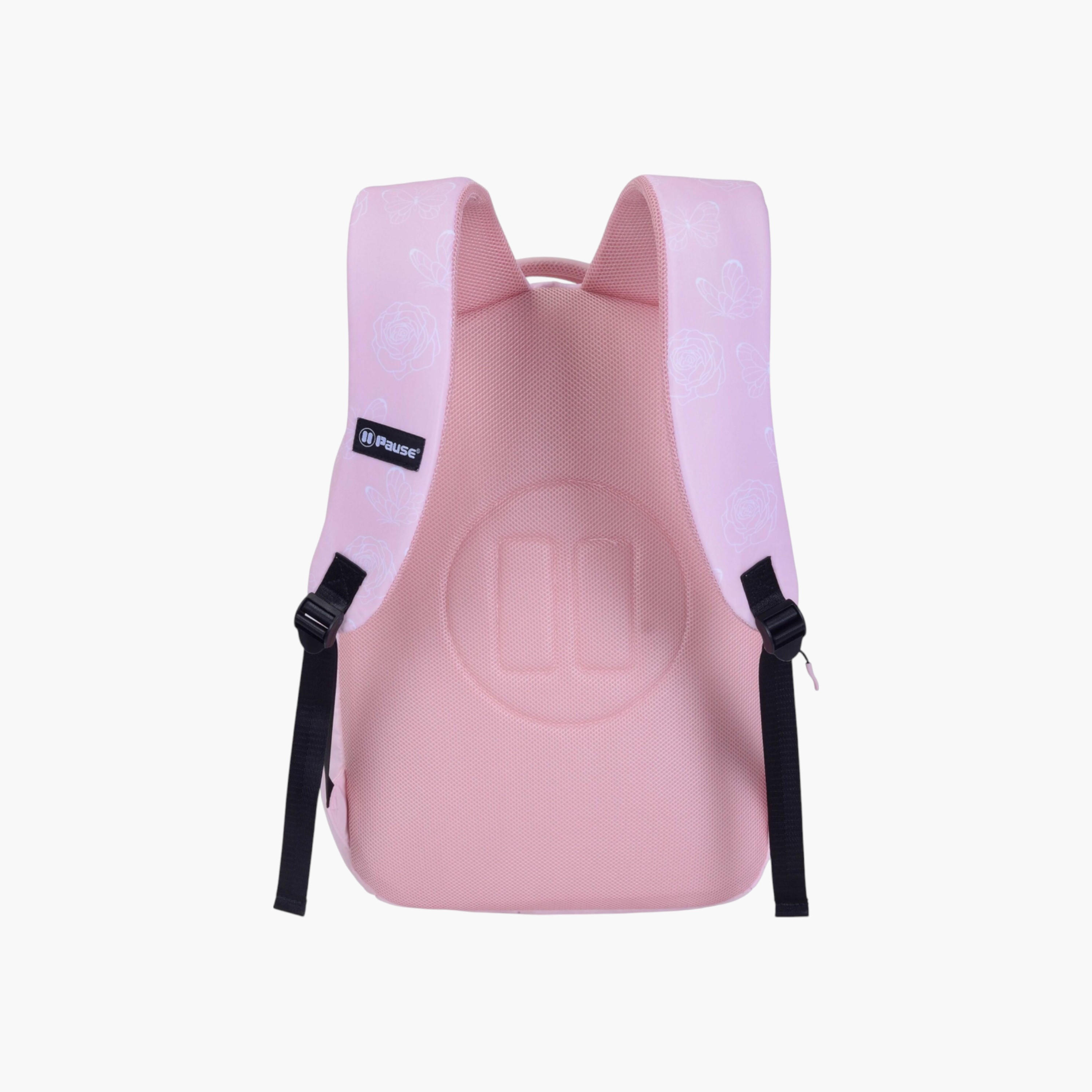 PAUSE Floral Print Backpack with Adjustable Straps and Zip Closure - 6x12x21 cms-school-bagsandbackpacks-backpacks-image-4