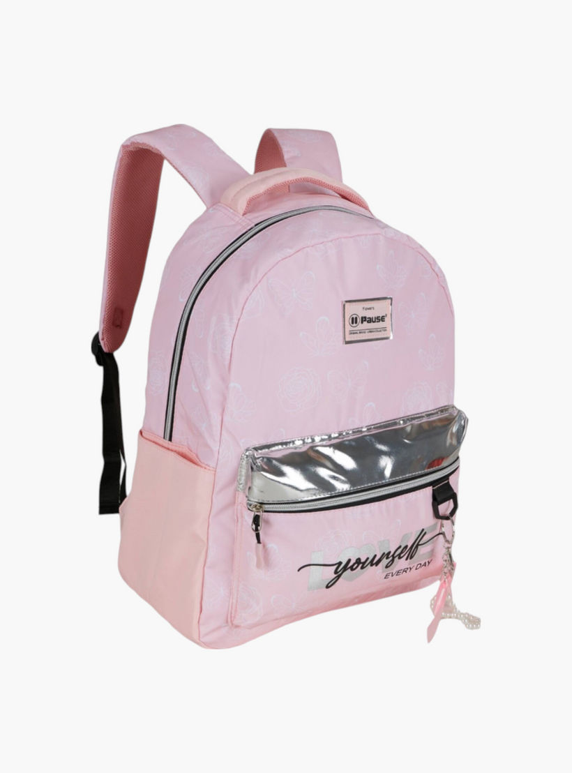 PAUSE Printed School Backpack with Adjustable Shoulder Straps - 12x21 cms-school-bagsandbackpacks-backpacks-image-3