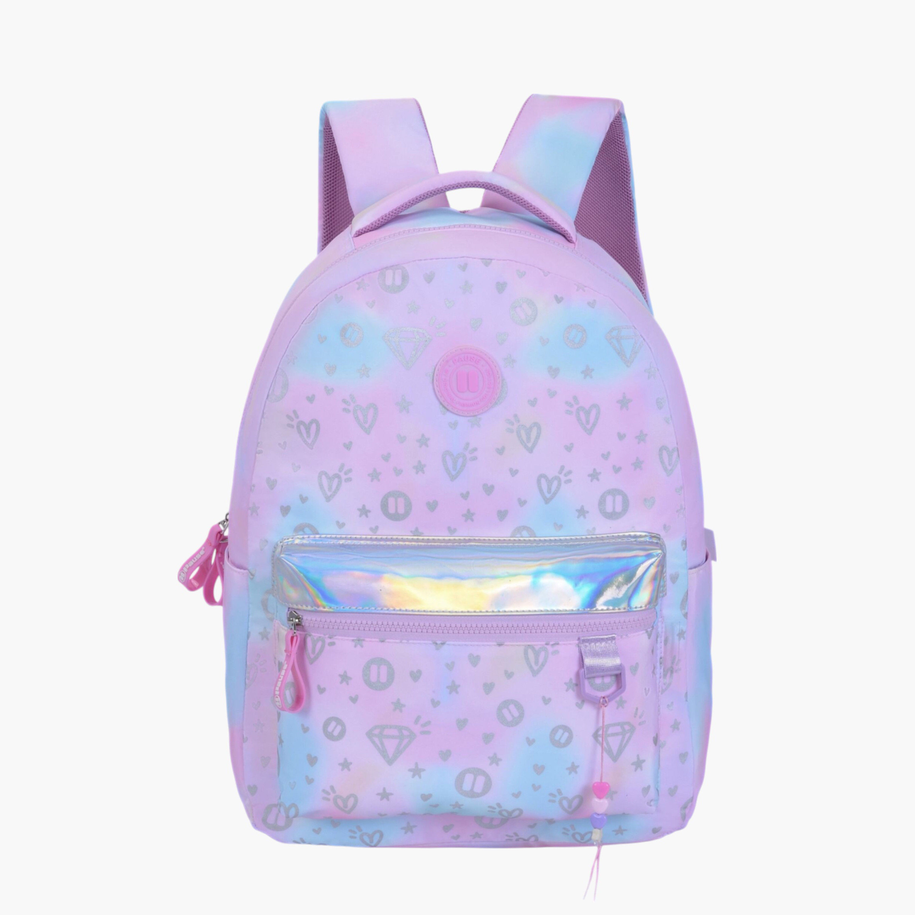 شنطة ظهر مدرسية بحمالات كتف قابلة للتعديل وطبعات من بوز - 12x21سم-school-bagsandbackpacks-backpacks-image-1
