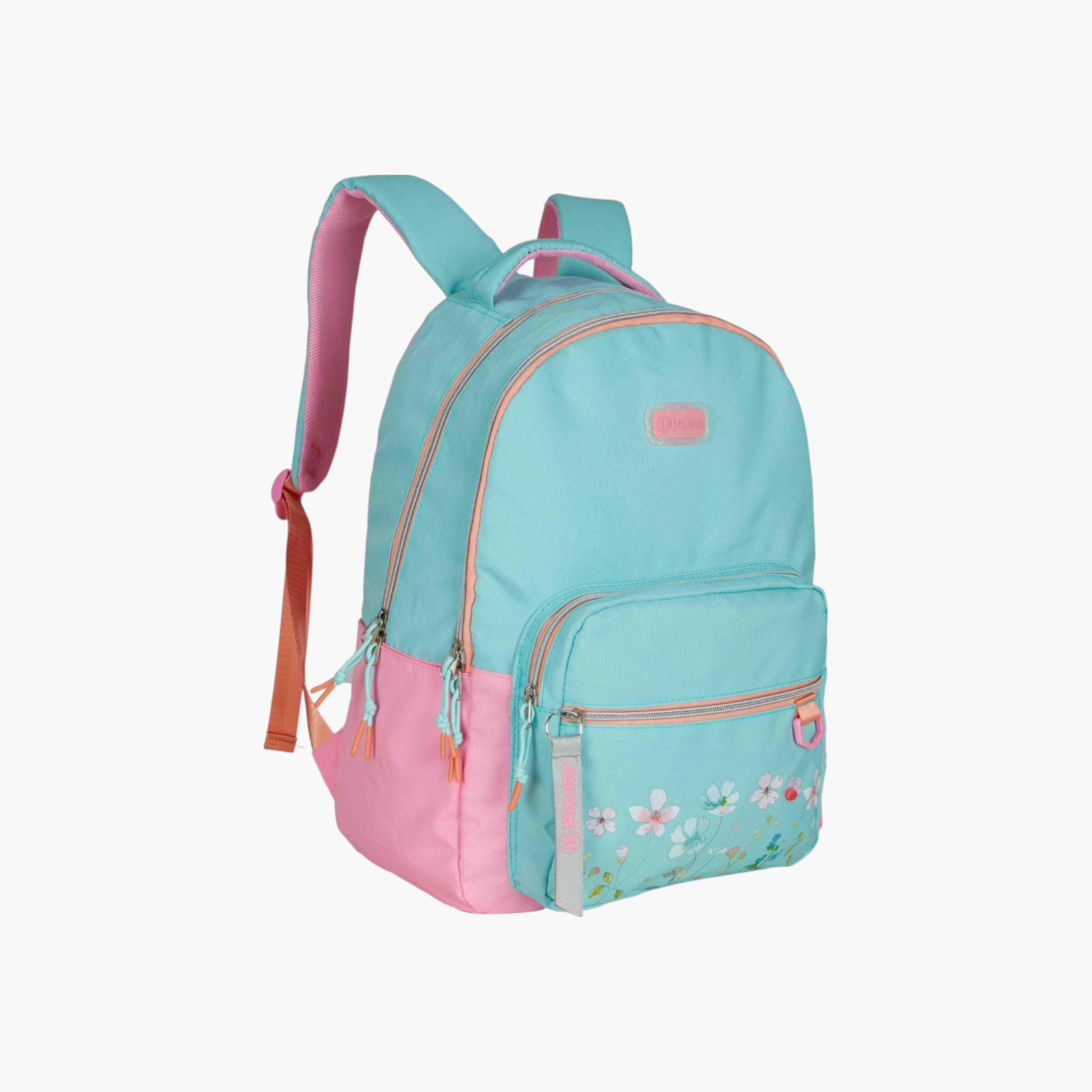 PAUSE Printed Backpack with Adjustable Straps and Zip Closure - 6x12x21 cms-school-bagsandbackpacks-backpacks-image-2