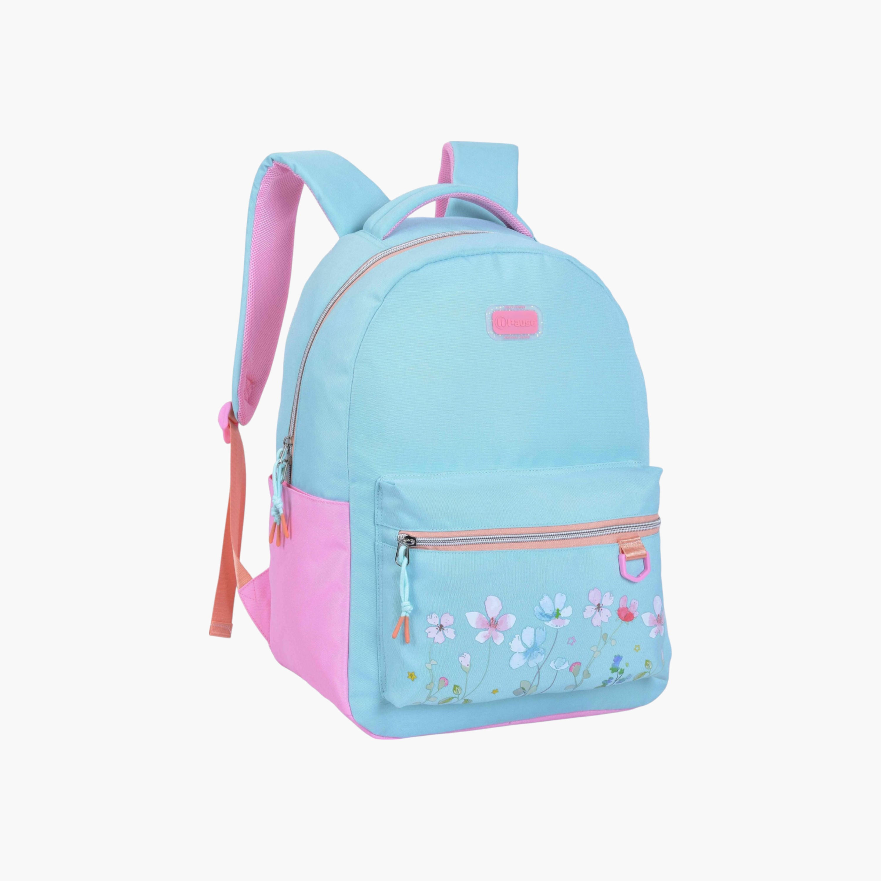 PAUSE Floral Print Backpack with Adjustable Shoulder Straps - 12x21 cms-school-bagsandbackpacks-backpacks-image-3
