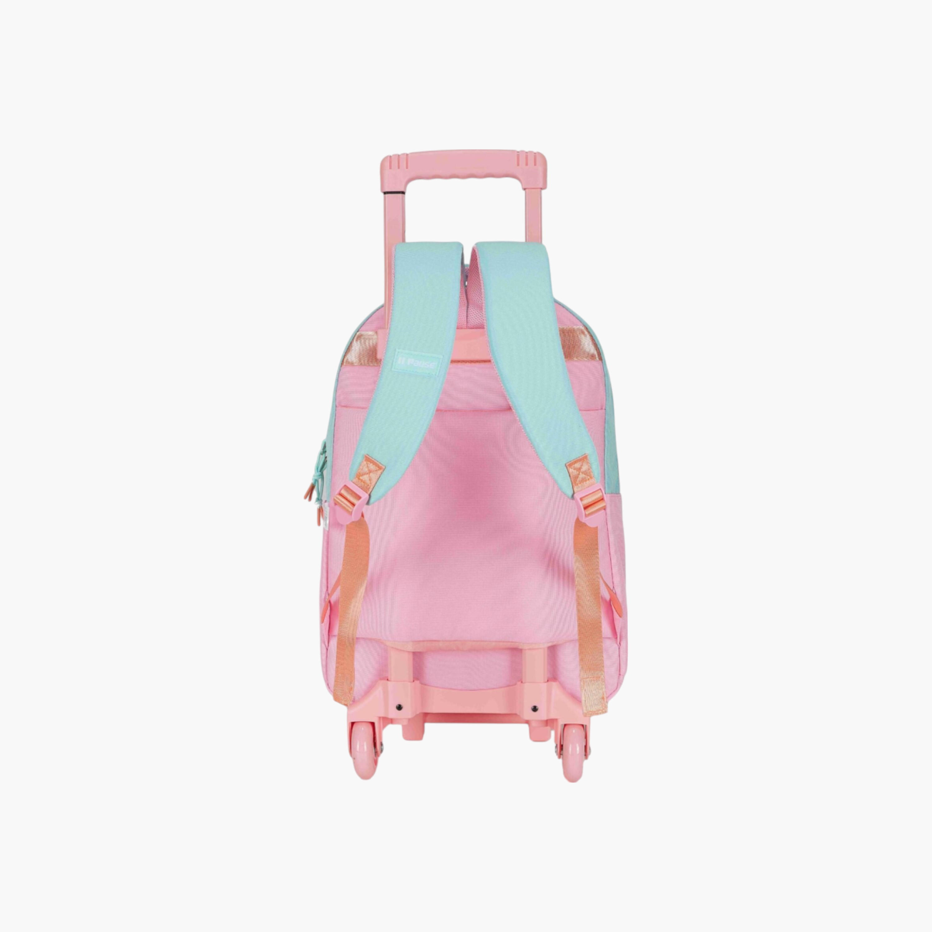 PAUSE Printed Trolley Backpack with Retractable Handle and Zip Closure - 27x10x31 cms-school-bagsandbackpacks-trolleybags-image-3