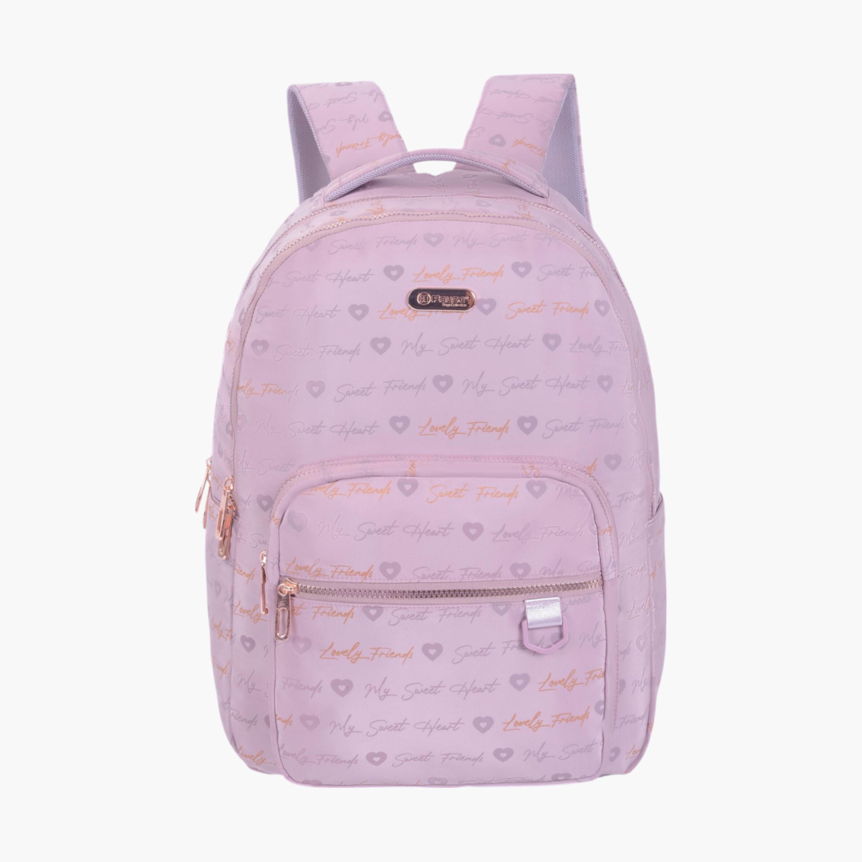 شنطة ظهر بأحزمة قابلة للتعديل وسحاب إغلاق وطبعات من بوز - 6x12x21 سم-school-bagsandbackpacks-backpacks-image-1