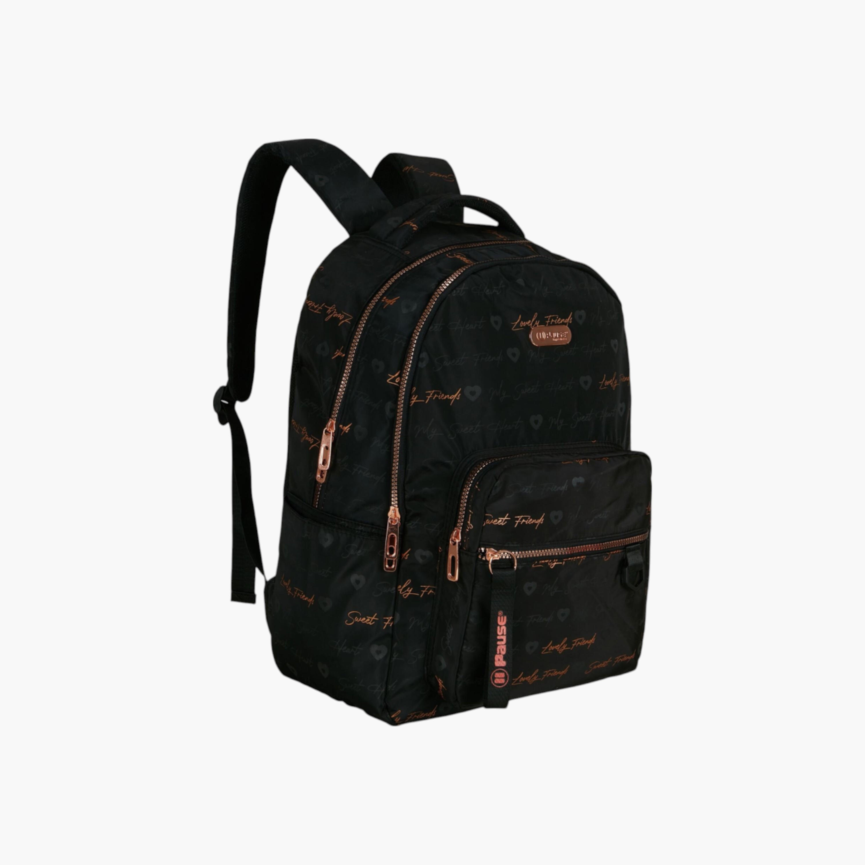 شنطة ظهر بأحزمة قابلة للتعديل وسحاب إغلاق وطبعات من بوز - 6x12x21 سم-school-bagsandbackpacks-backpacks-image-1