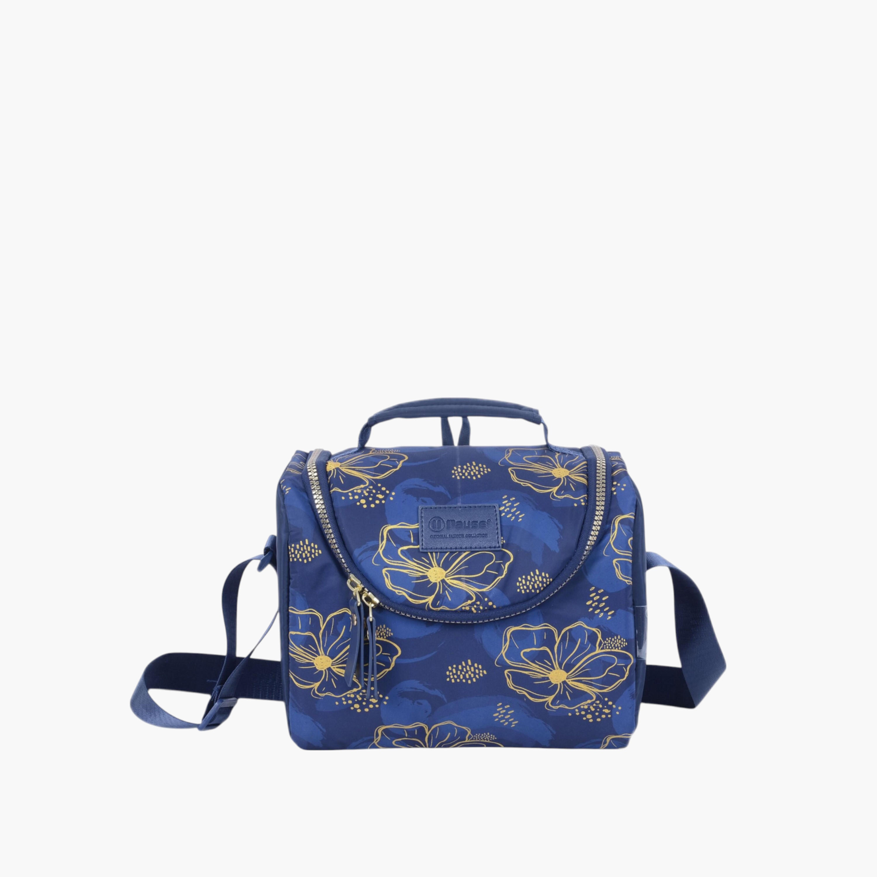 شنطة غداء عازلة بسحاب إغلاق وطبعات زهرية من بوز-school-lunchessentials-lunchbags-image-1