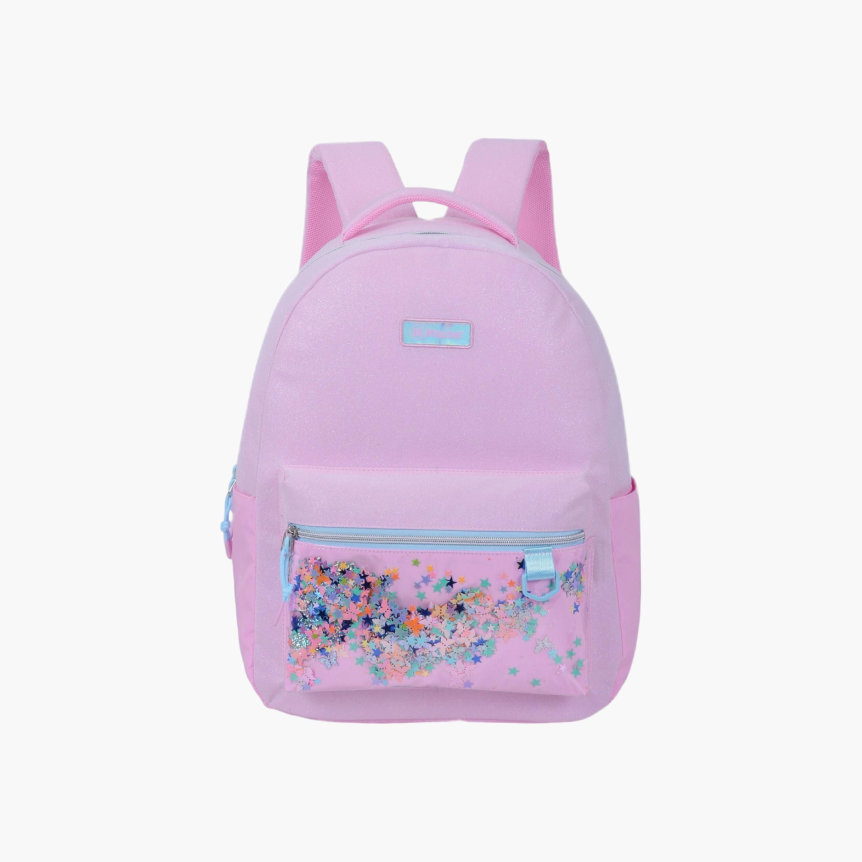 PAUSE Confetti Accent Backpack with Adjustable Straps and Zip Closure - 6x12x21 cms-school-bagsandbackpacks-backpacks-image-1