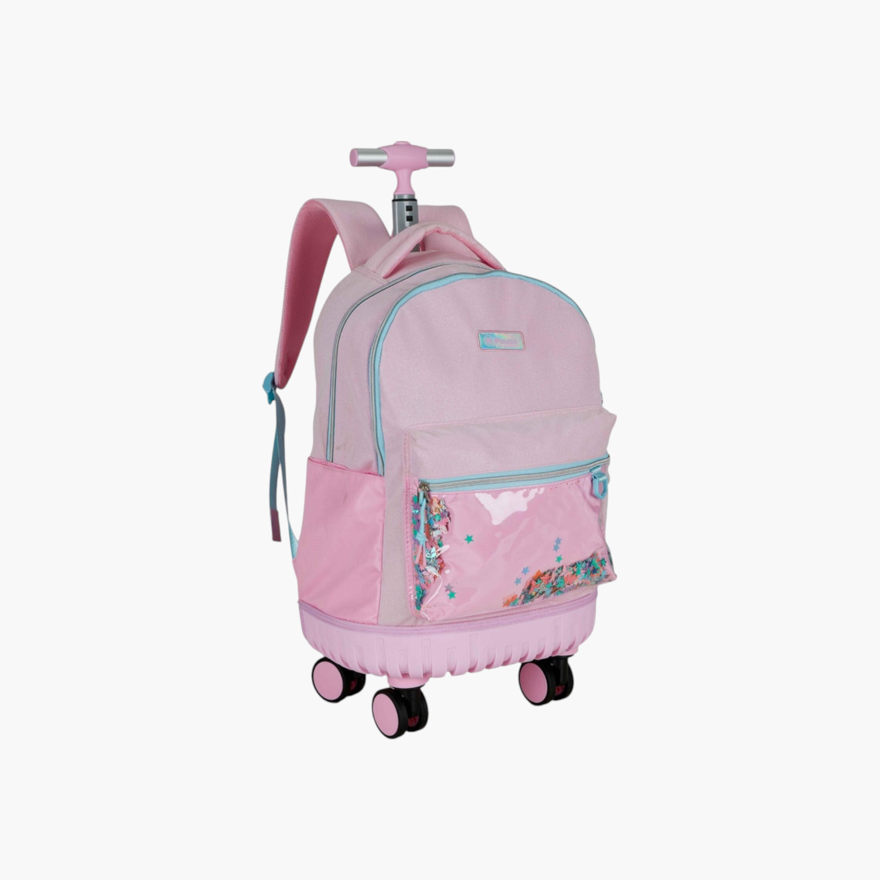 PAUSE Confetti Accent Backpack with Adjustable Straps and Zip Closure - 6x12x21 cms-school-bagsandbackpacks-backpacks-image-4