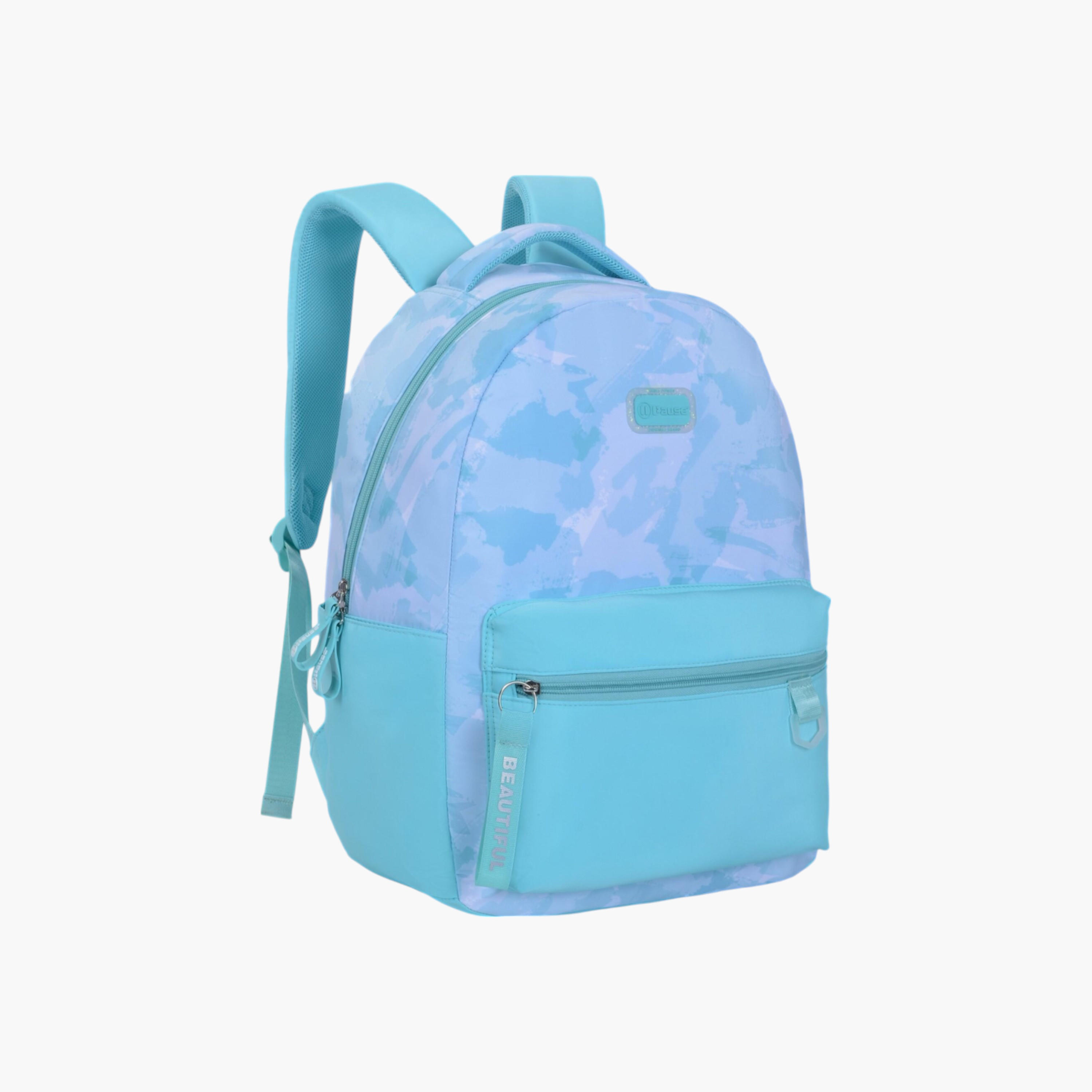 PAUSE Printed Backpack with Adjustable Straps and Zip Closure - 6x12x21 cms-school-bagsandbackpacks-backpacks-image-3