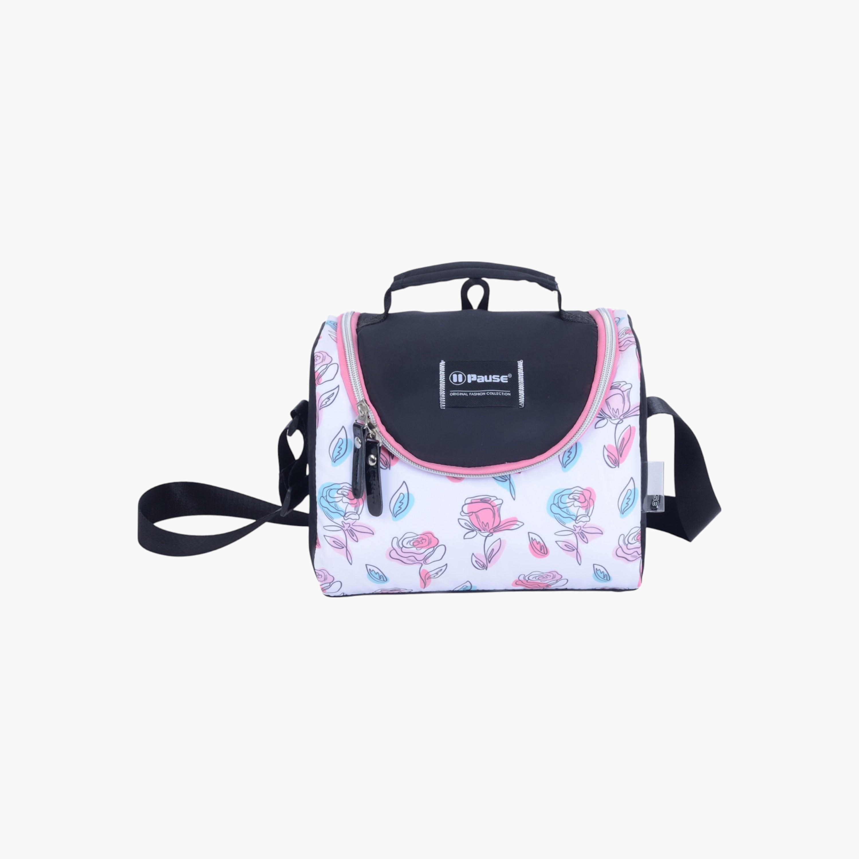 PAUSE Floral Print Insulated Lunch Bag with Zip Closure-school-lunchessentials-lunchbags-image-2