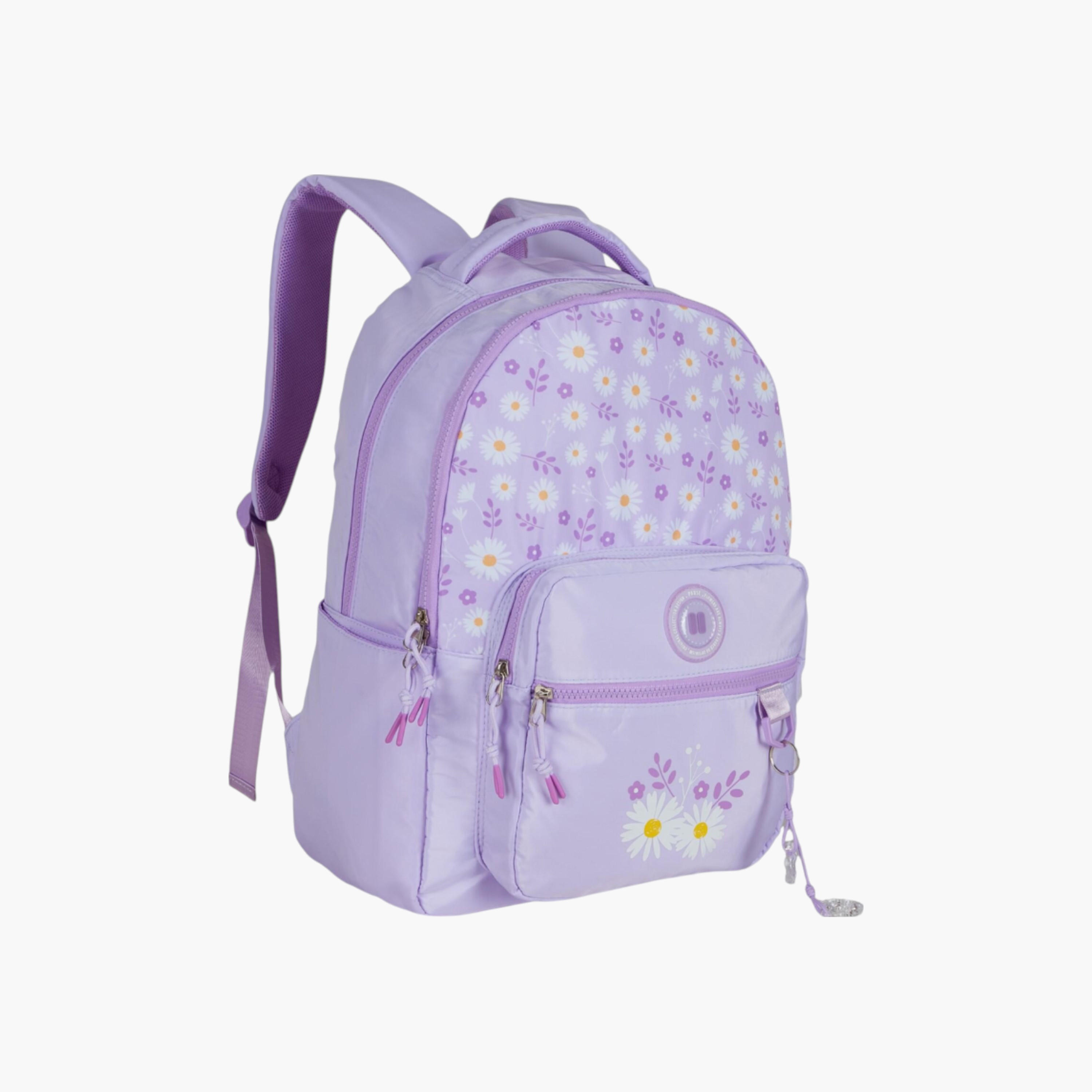شنطة ظهر بأحزمة قابلة للتعديل وسحاب إغلاق وطبعات من بوز - 6x12x21 سم-school-bagsandbackpacks-backpacks-image-1