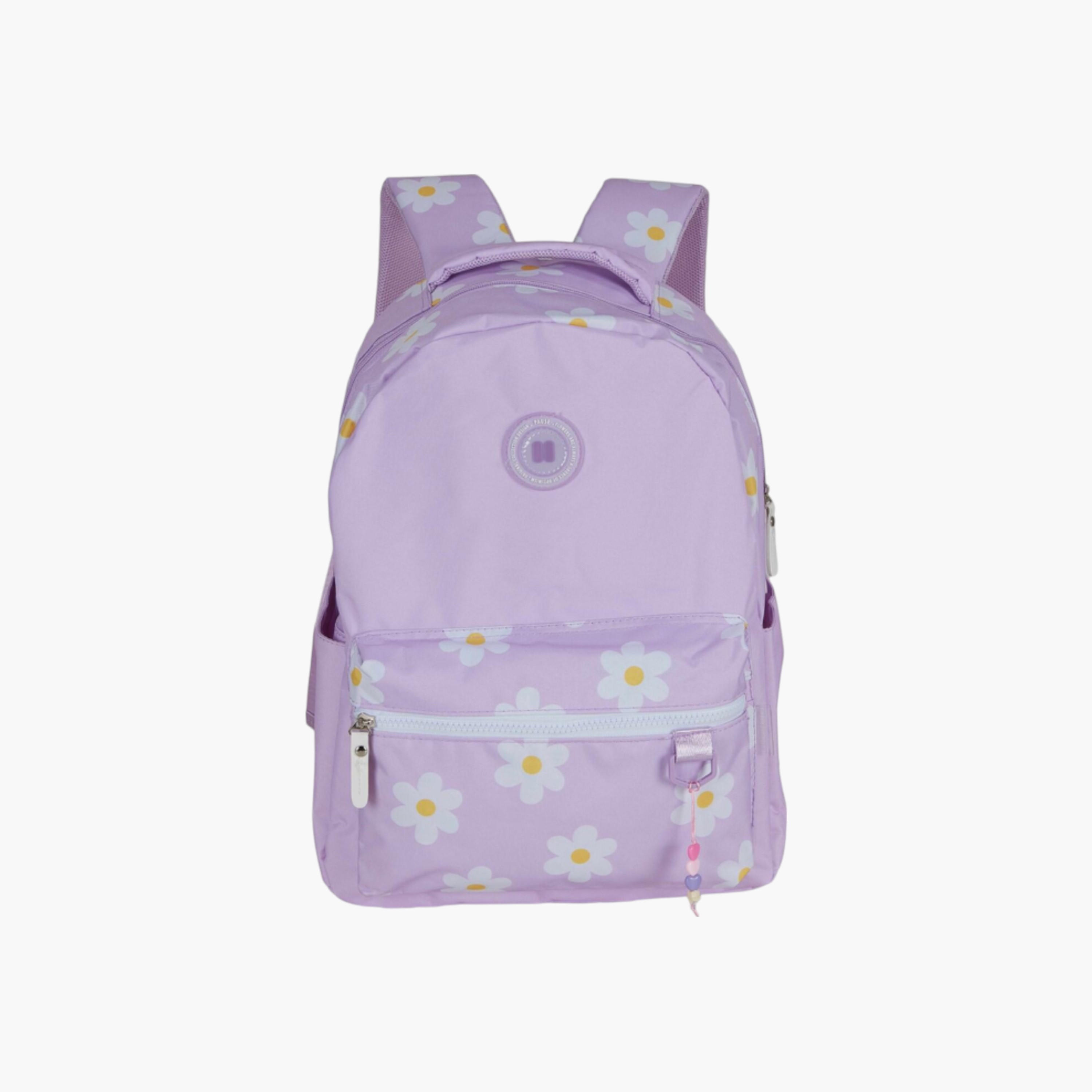 شنطة ظهر مدرسية بحمالات كتف قابلة للتعديل وطبعات من بوز - 12x21سم-school-bagsandbackpacks-backpacks-image-1